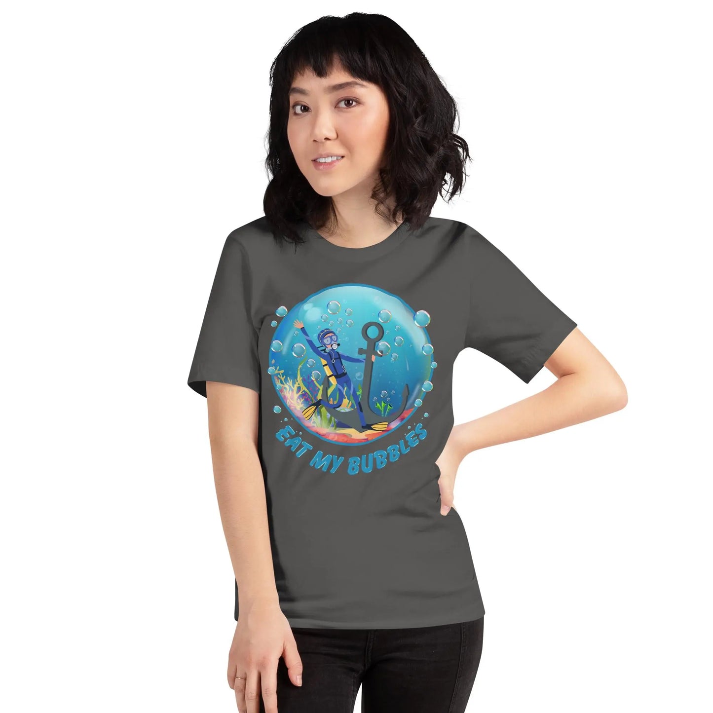 Eat my Bubbles Anchor Unisex t-shirt by BC Ink Works - BC Ink Works