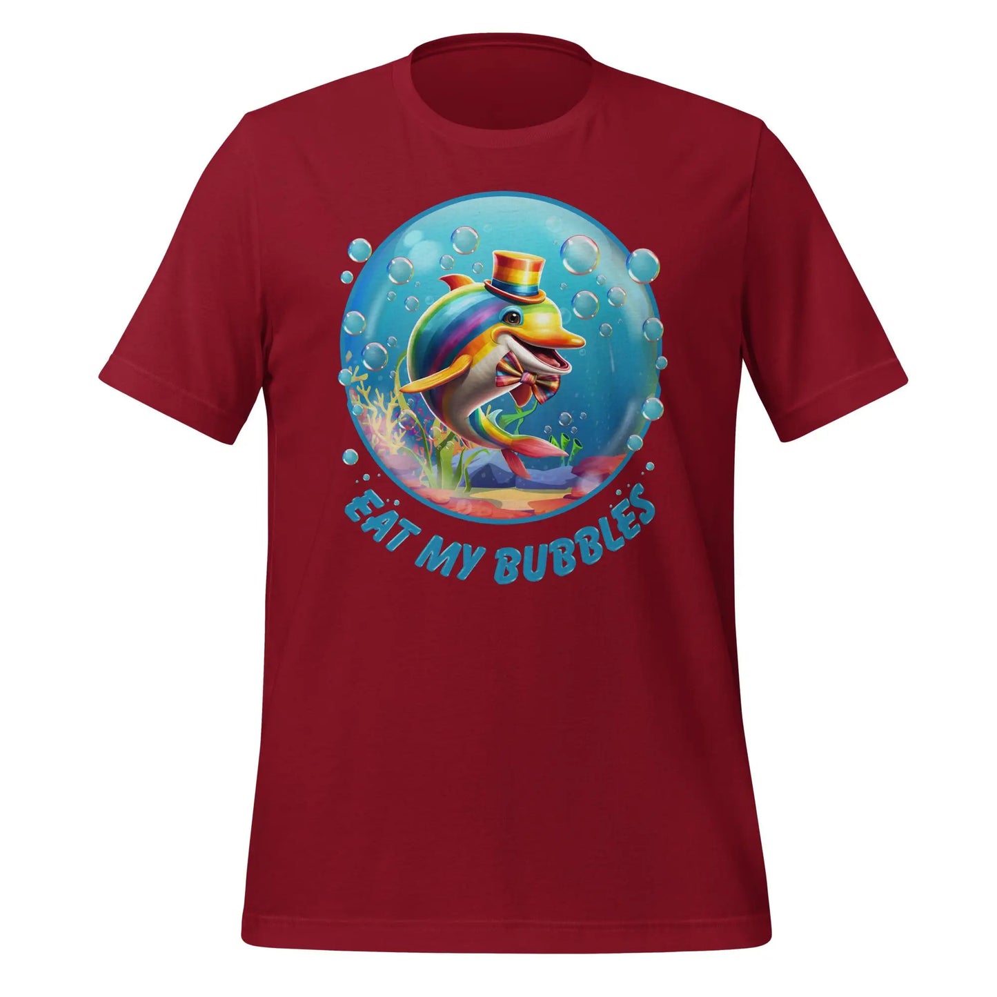 Eat my Bubbles Dolphin Unisex t-shirt by BC Ink Works - BC Ink Works