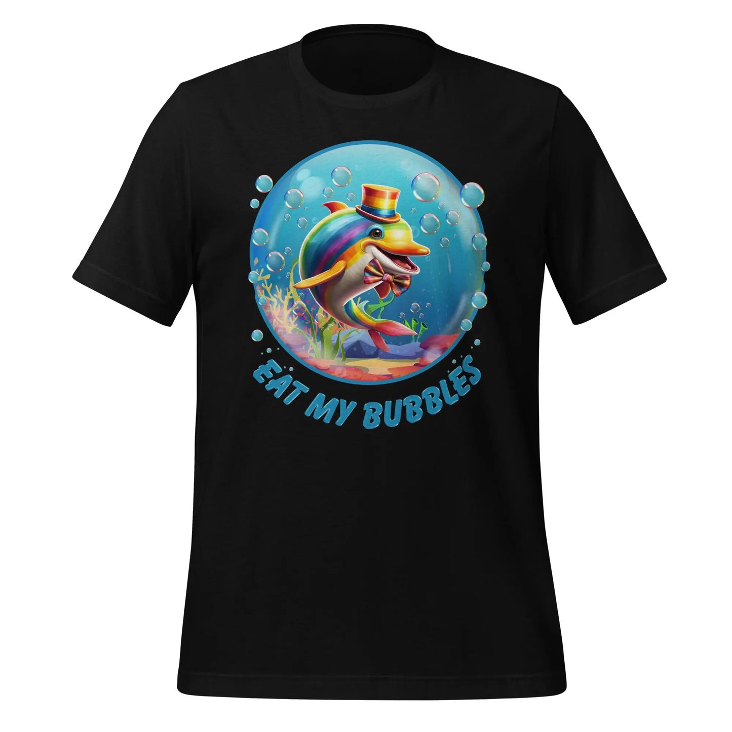 Eat my Bubbles Dolphin Unisex t-shirt by BC Ink Works - BC Ink Works
