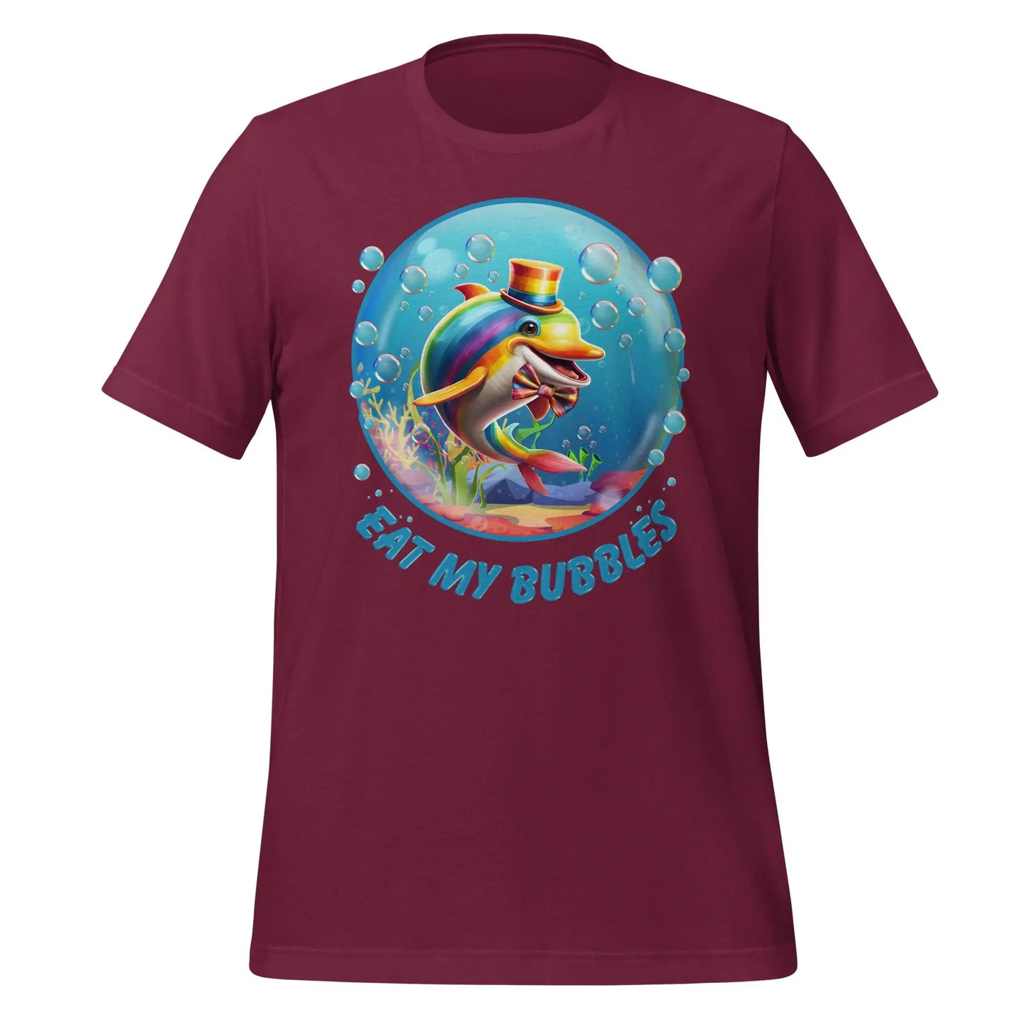 Eat my Bubbles Dolphin Unisex t-shirt by BC Ink Works - BC Ink Works