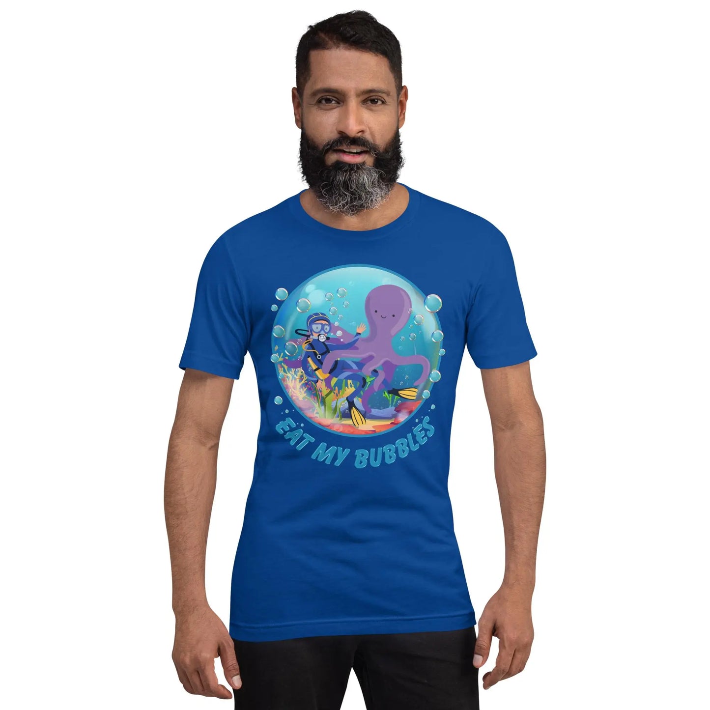 Eat my Bubbles Octopus Unisex t-shirt by BC Ink Works - BC Ink Works