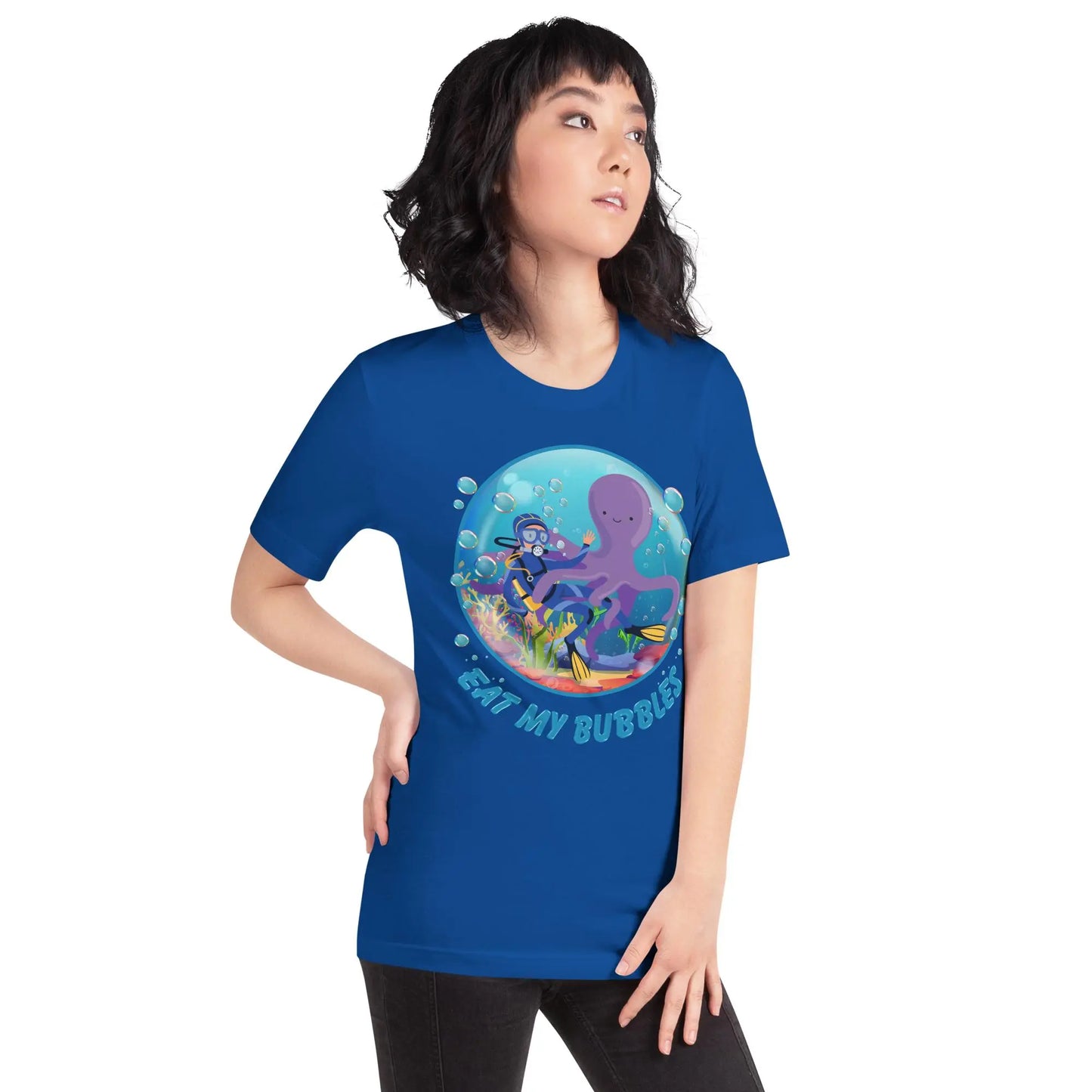 Eat my Bubbles Octopus Unisex t-shirt by BC Ink Works - BC Ink Works