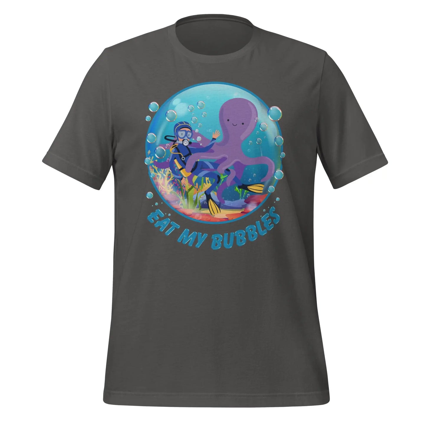 Eat my Bubbles Octopus Unisex t-shirt by BC Ink Works - BC Ink Works