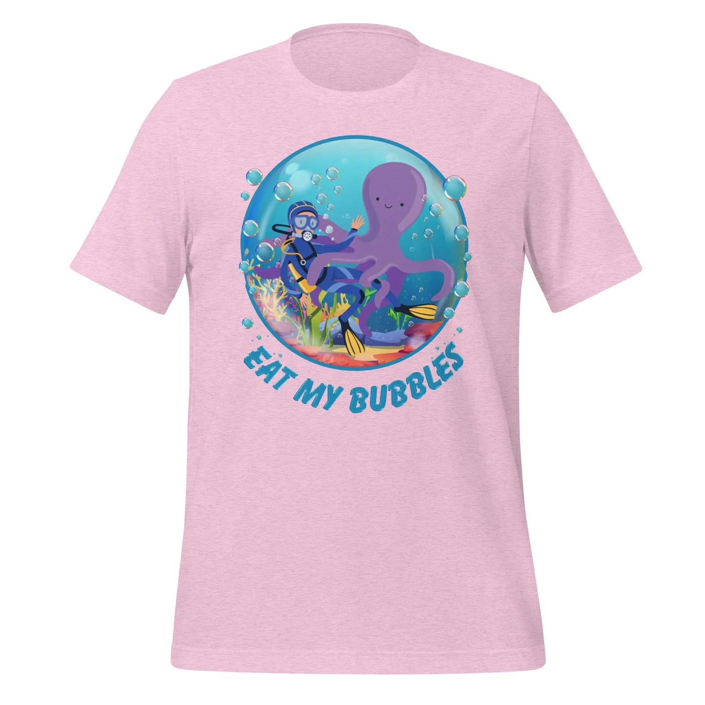 Eat my Bubbles Octopus Unisex t-shirt by BC Ink Works - BC Ink Works