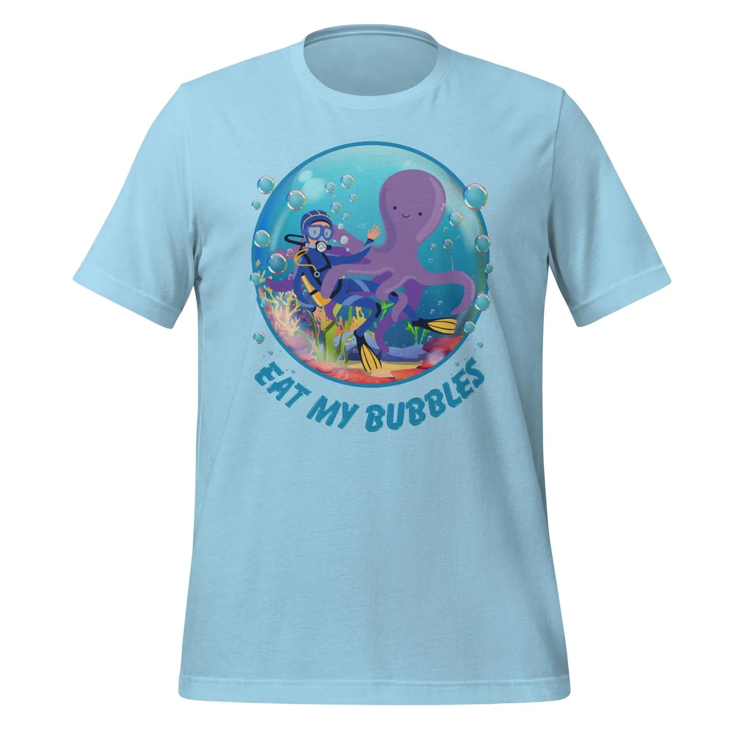 Eat my Bubbles Octopus Unisex t-shirt by BC Ink Works - BC Ink Works