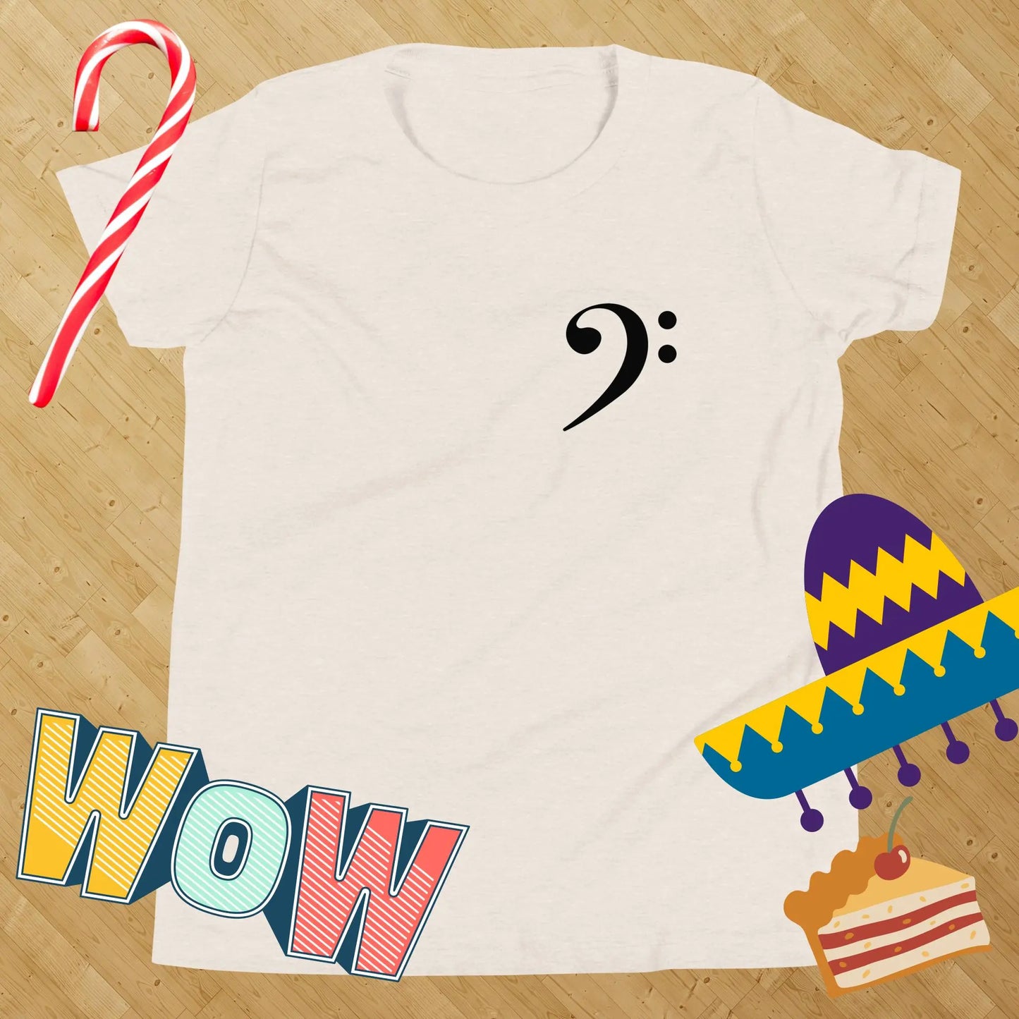 Music Bass Clef Kids t-shirt by BC Ink Works - BC Ink Works