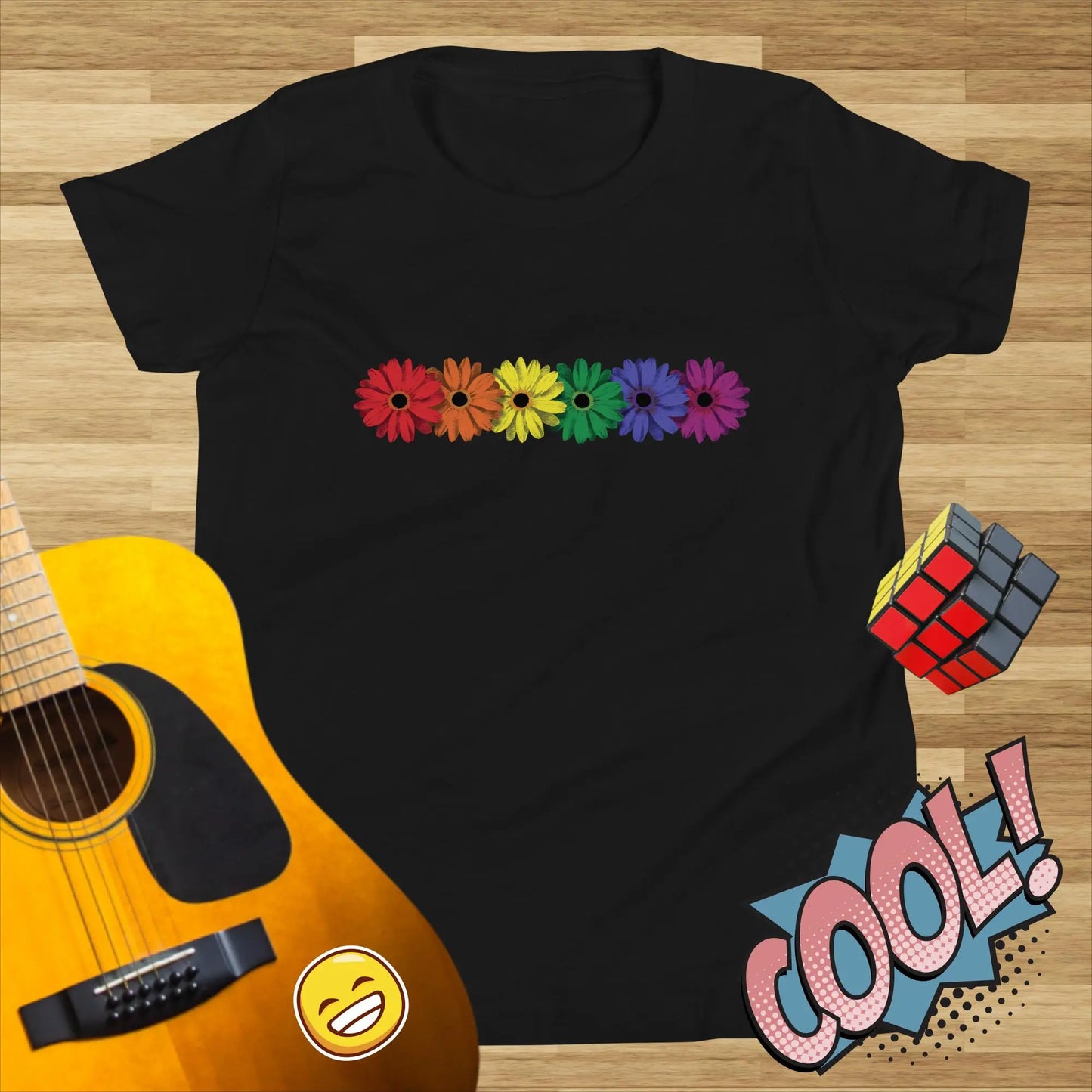 Pride Daisies 2nd edition Kids t-shirt by BC Ink Works - BC Ink Works