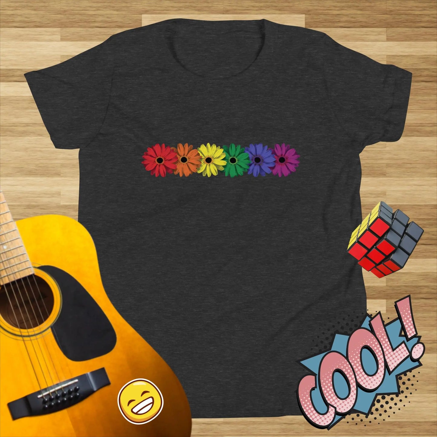 Pride Daisies 2nd edition Kids t-shirt by BC Ink Works - BC Ink Works