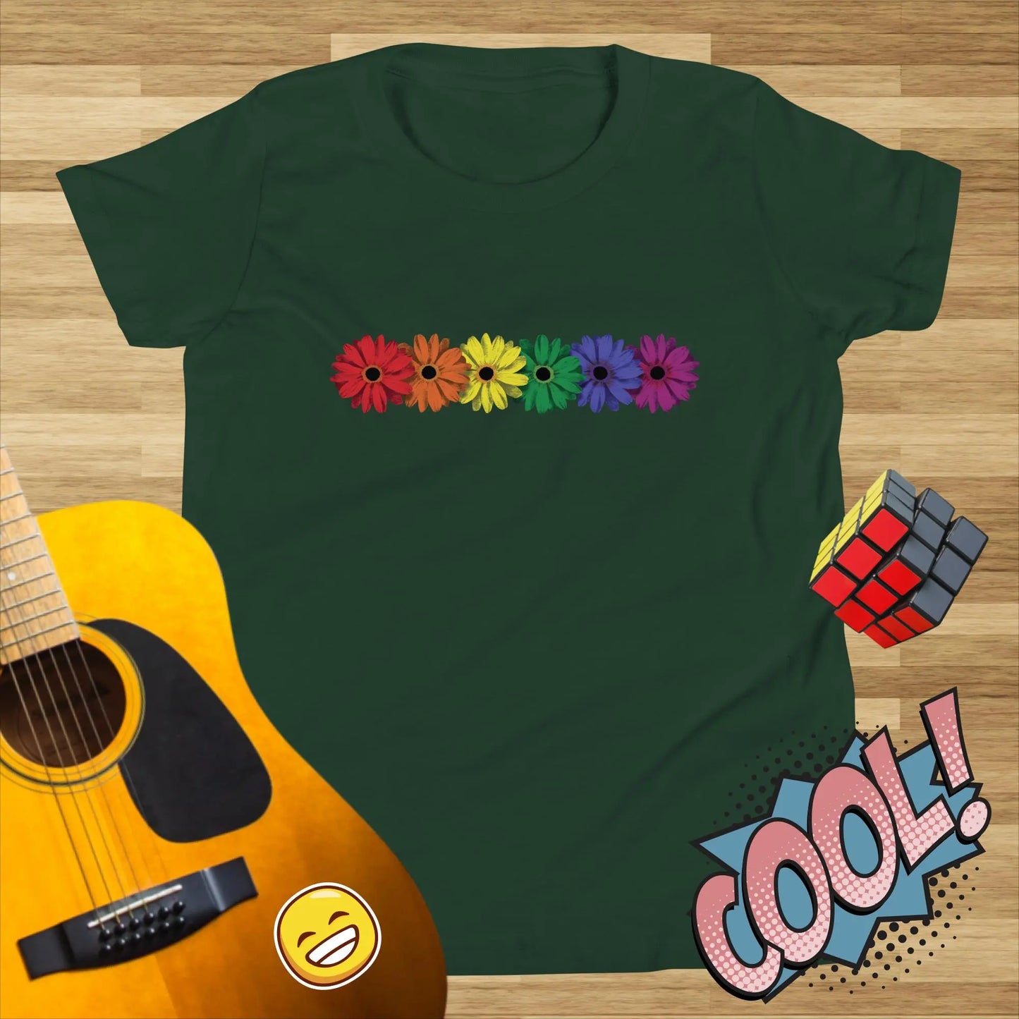 Pride Daisies 2nd edition Kids t-shirt by BC Ink Works - BC Ink Works