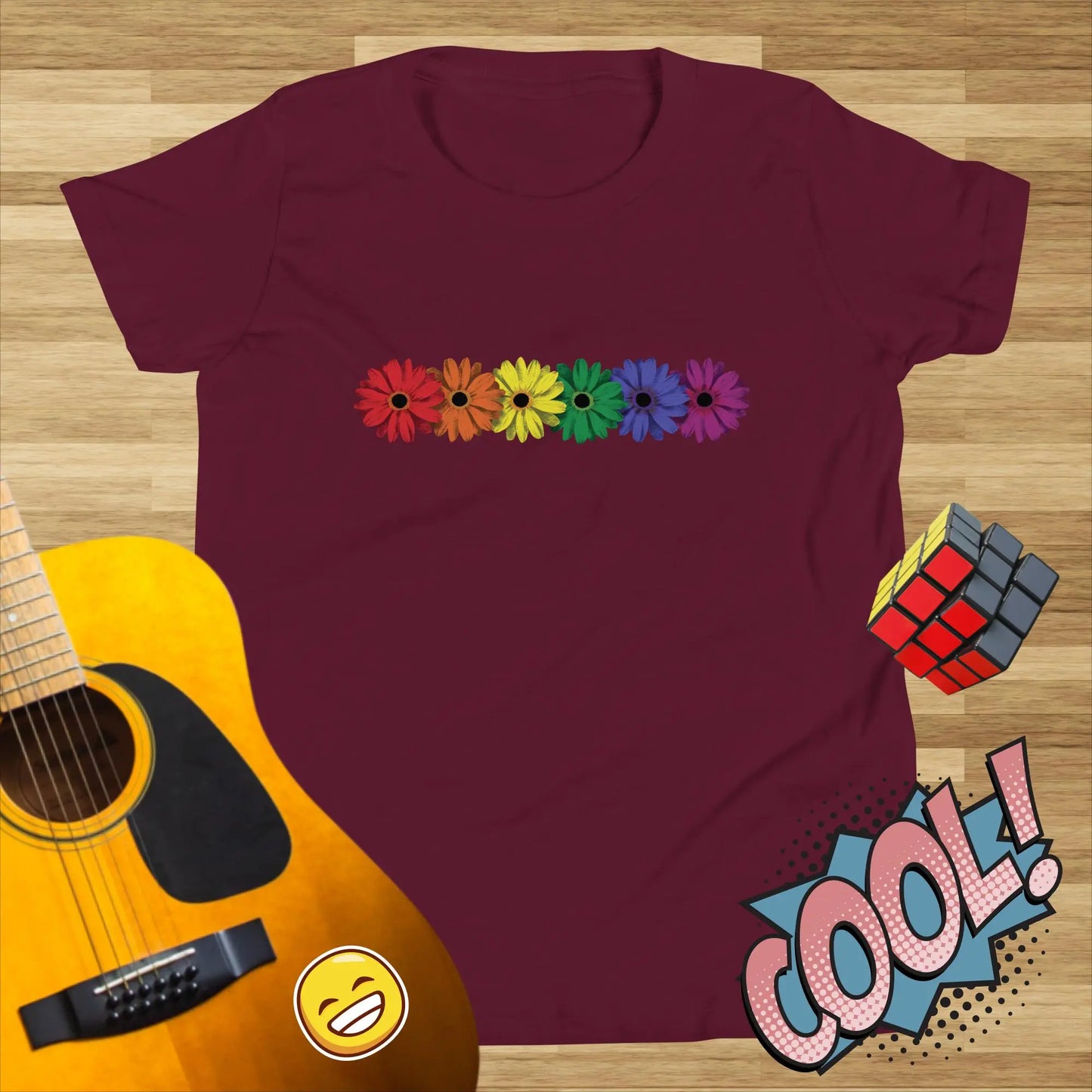 Pride Daisies 2nd edition Kids t-shirt by BC Ink Works - BC Ink Works