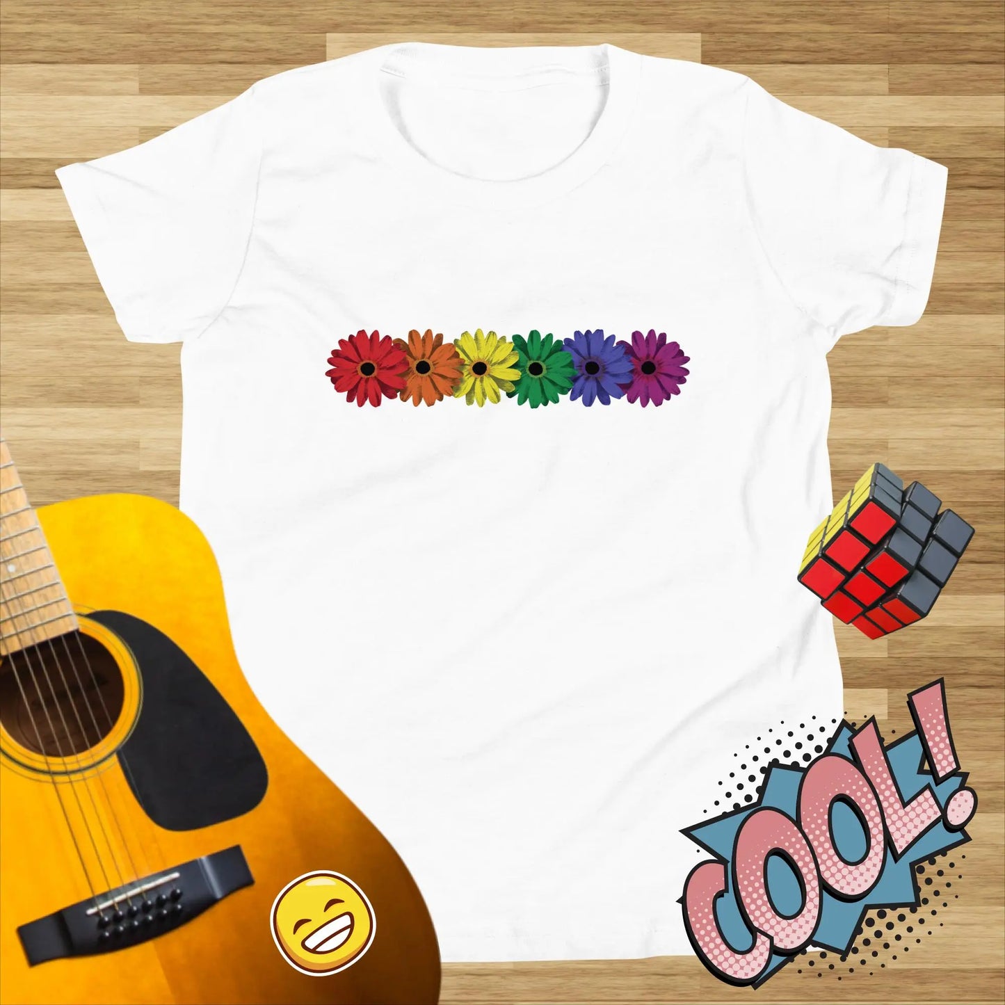 Pride Daisies 2nd edition Kids t-shirt by BC Ink Works - BC Ink Works