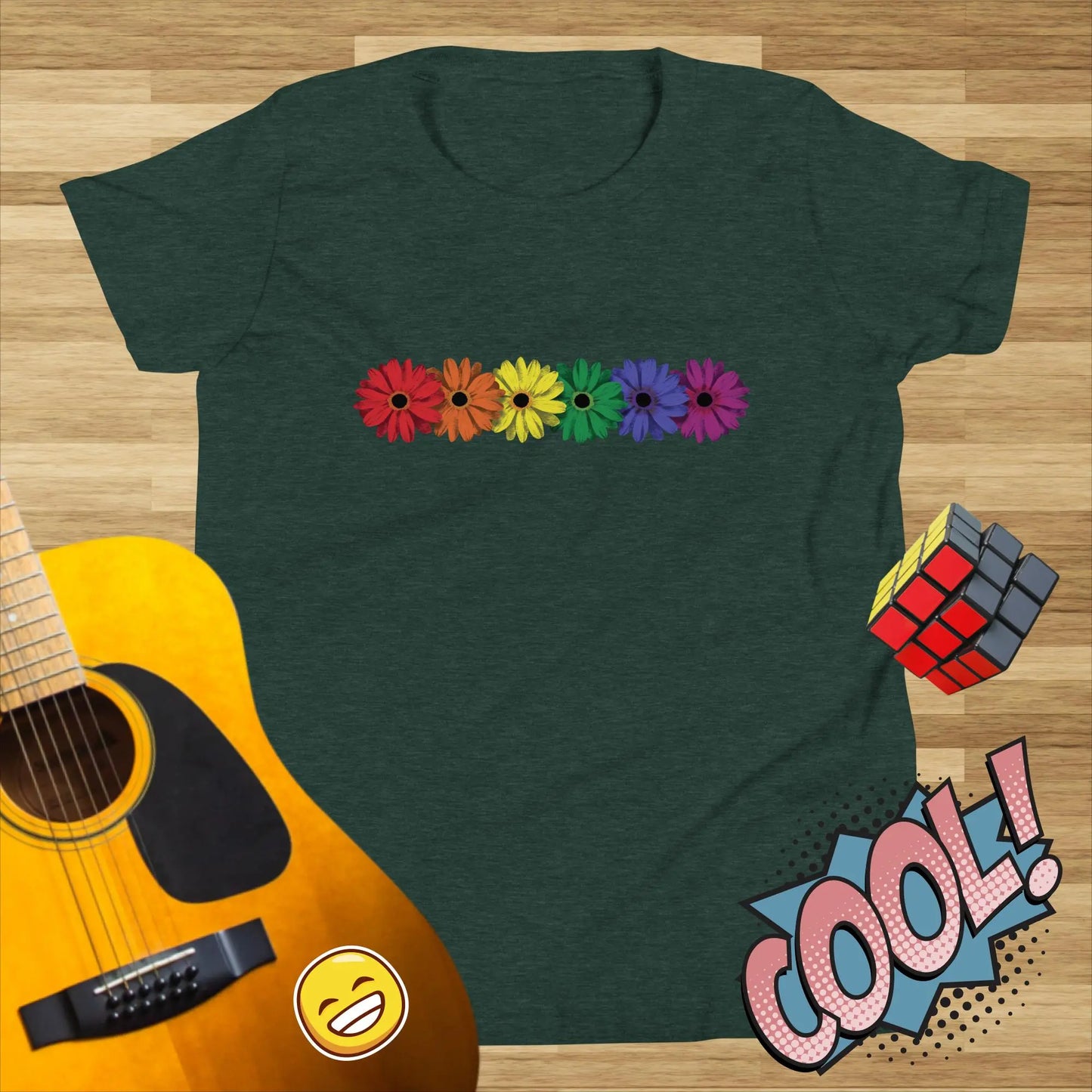 Pride Daisies 2nd edition Kids t-shirt by BC Ink Works - BC Ink Works