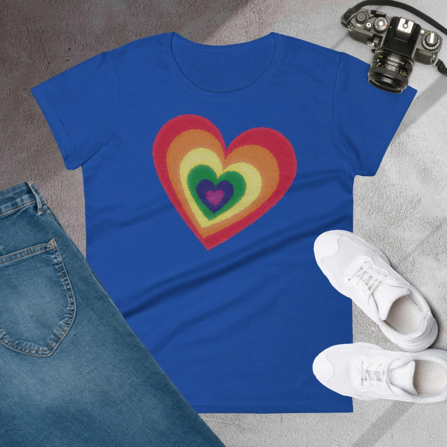 Pride Hearts Women's Fashion Fit t-shirt by BC Ink Works - BC Ink Works