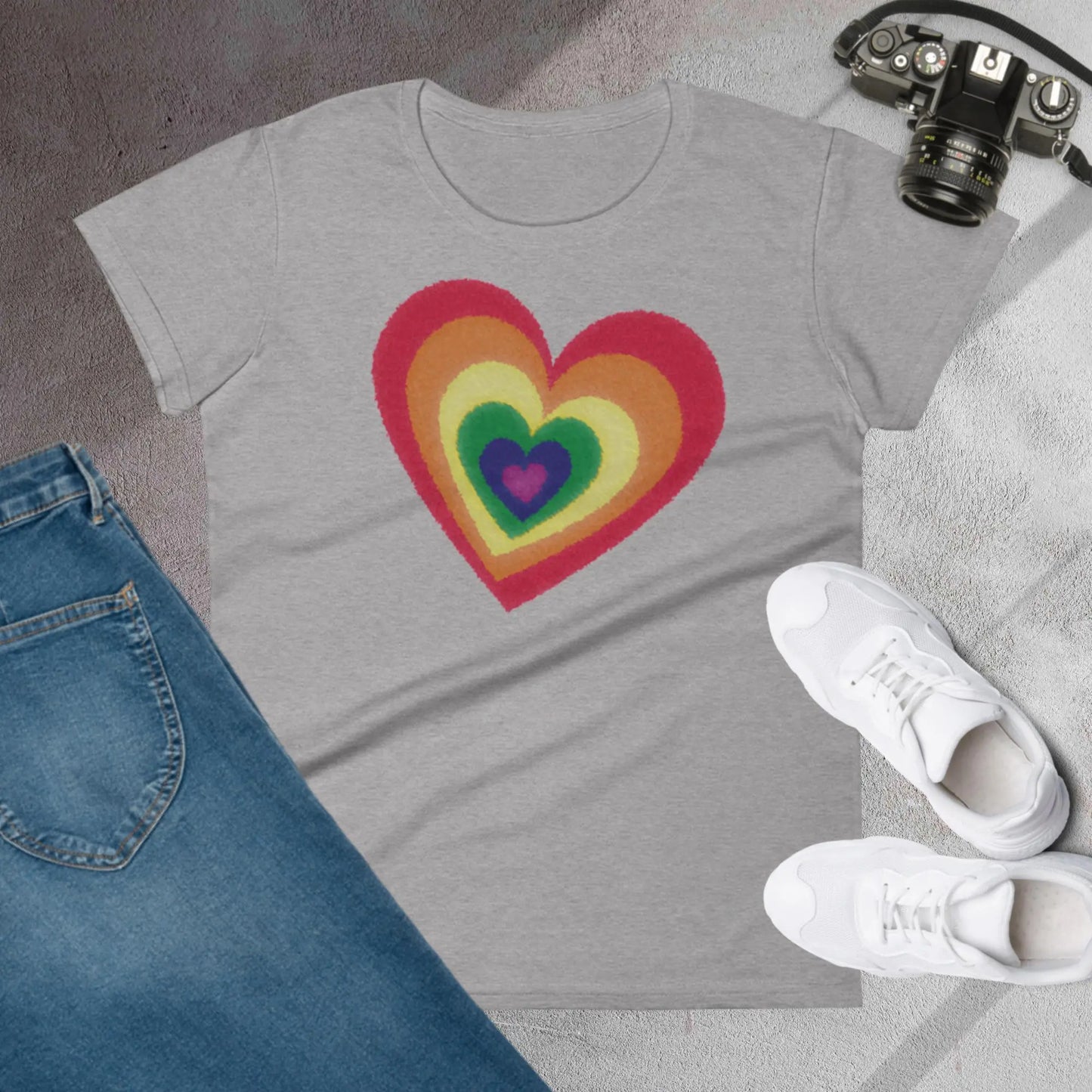 Pride Hearts Women's Fashion Fit t-shirt by BC Ink Works - BC Ink Works