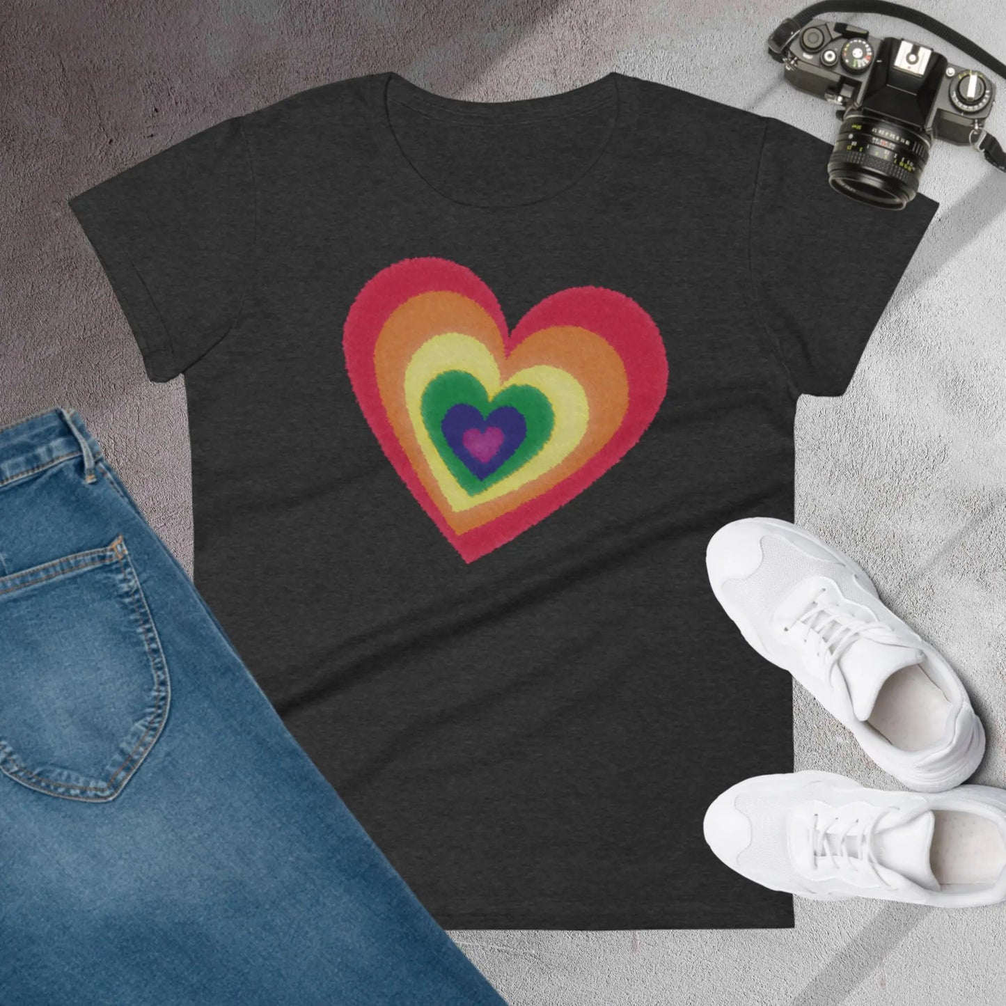 Pride Hearts Women's Fashion Fit t-shirt by BC Ink Works - BC Ink Works