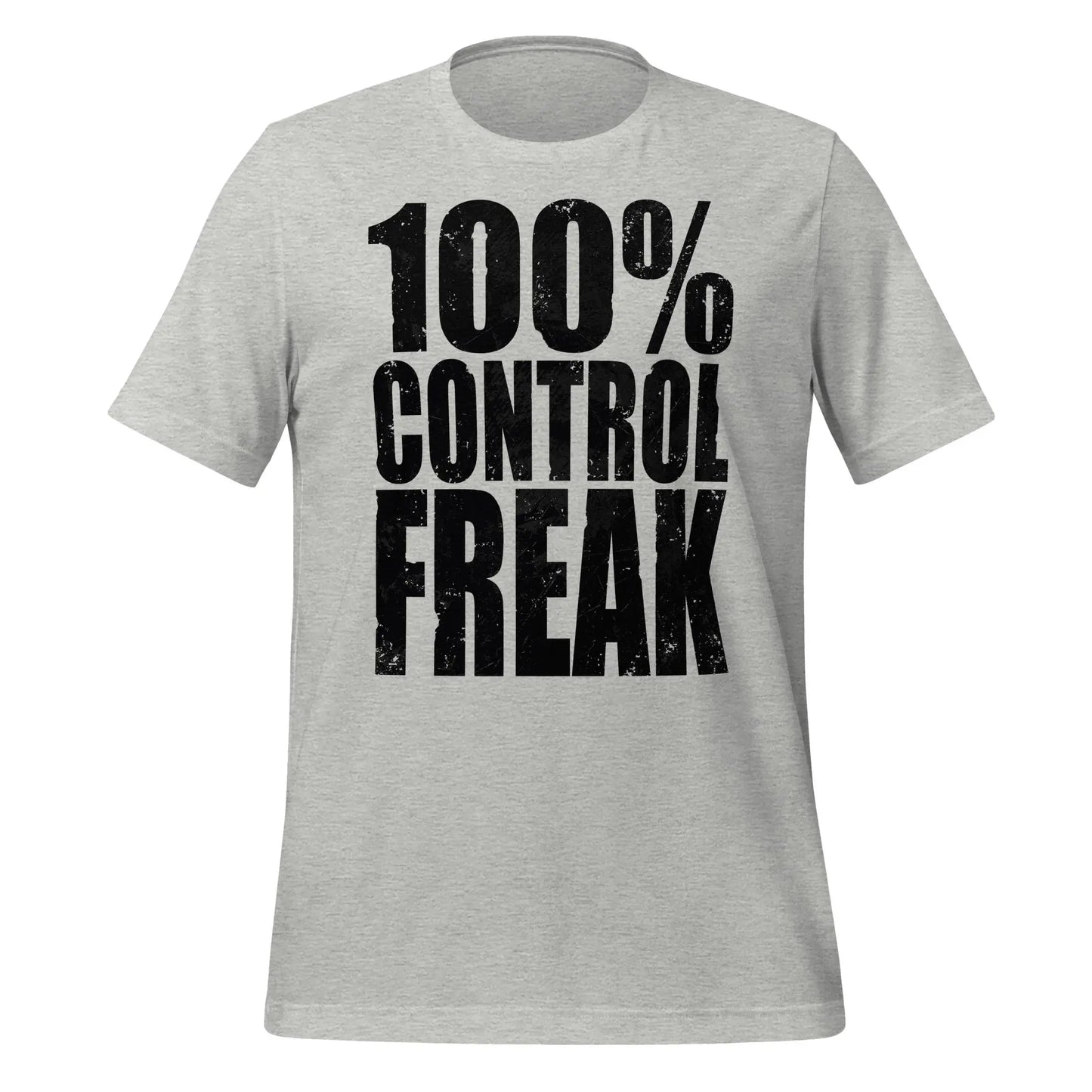 100% Control freak Unisex t-shirt Black text by BC Ink Works