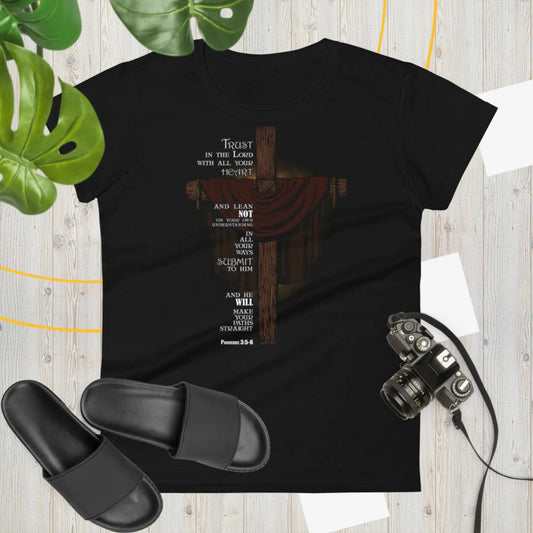 Bible Quote Trust Women's Fashion Fit t-shirt by BC Ink Works - BC Ink Works