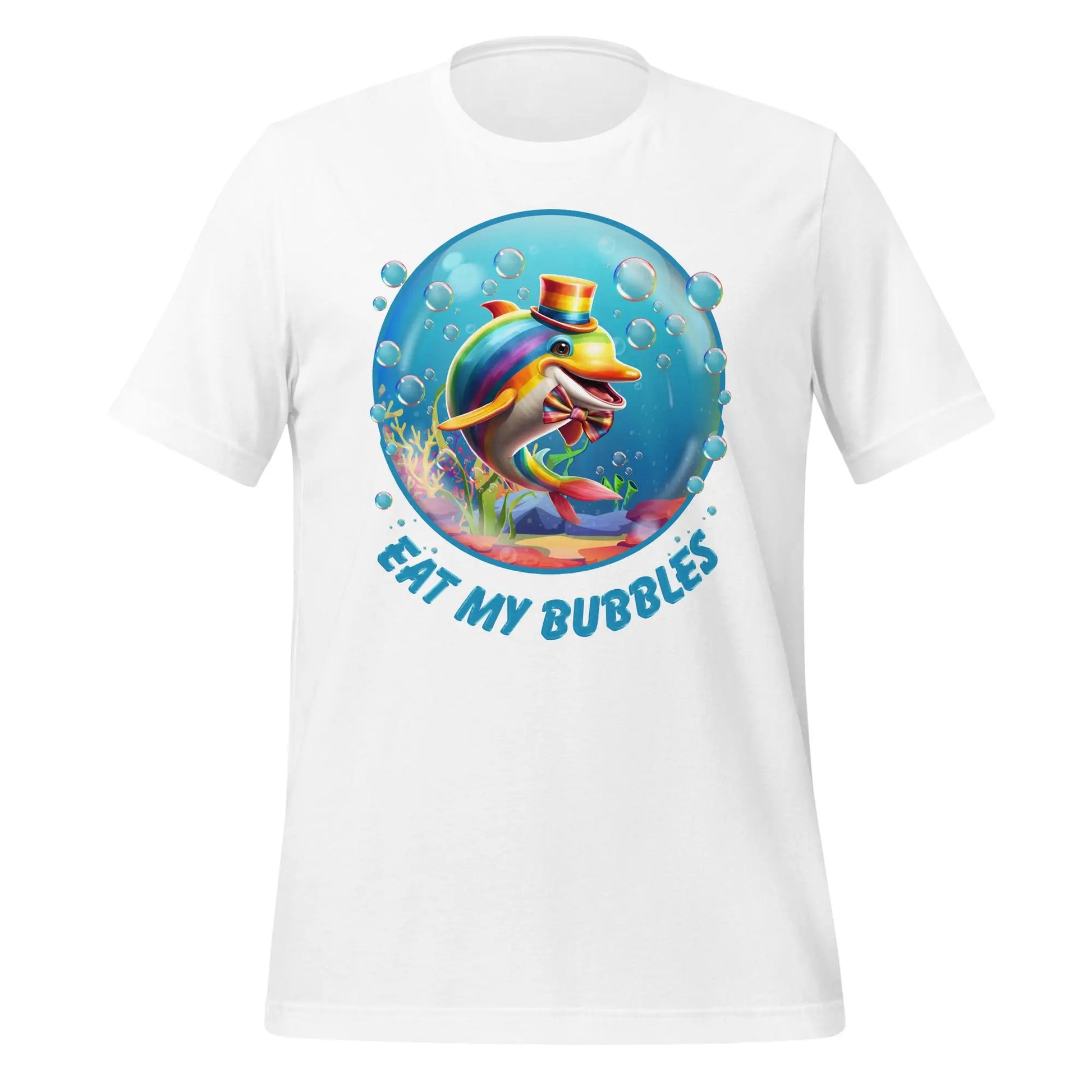 Eat my Bubbles Dolphin Unisex t-shirt by BC Ink Works - BC Ink Works