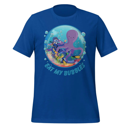 Eat my Bubbles Octopus Unisex t-shirt by BC Ink Works - BC Ink Works