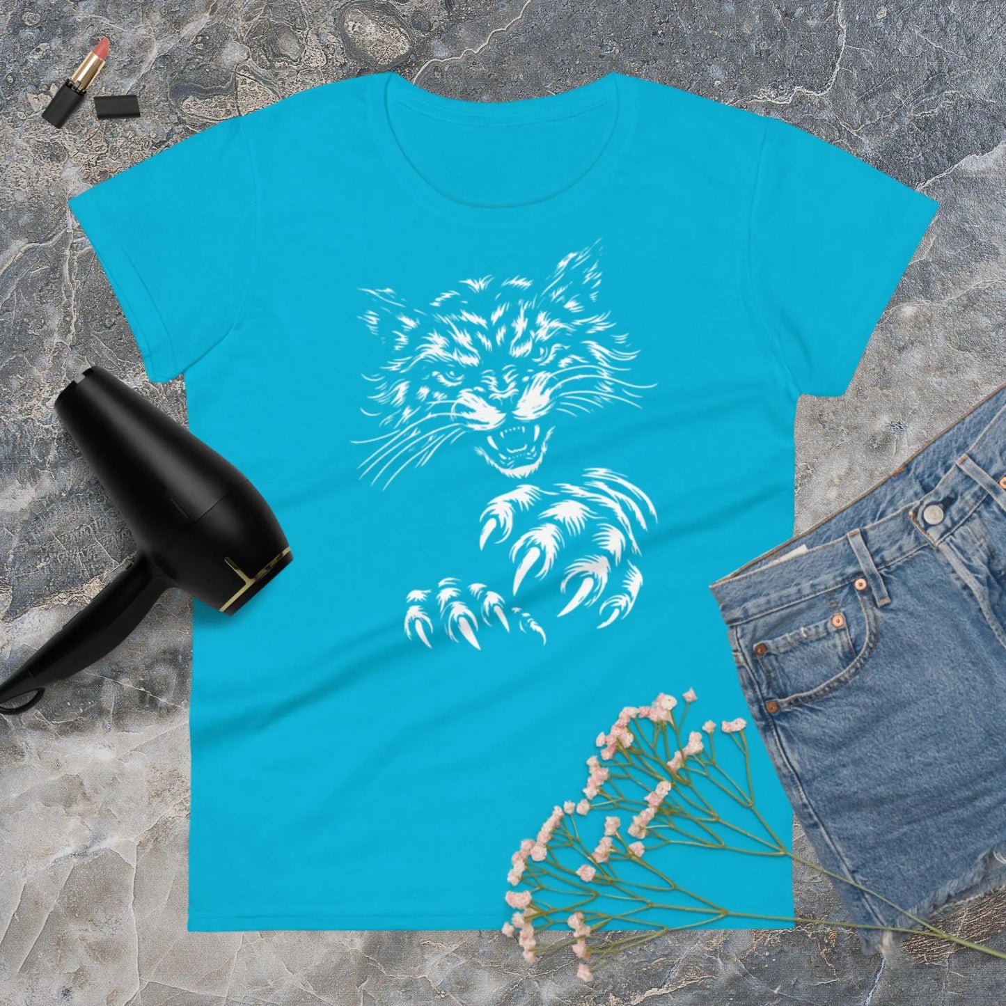 Jungle Cat Women's Fashion Fit t-shirt by BC Ink Works - BC Ink Works