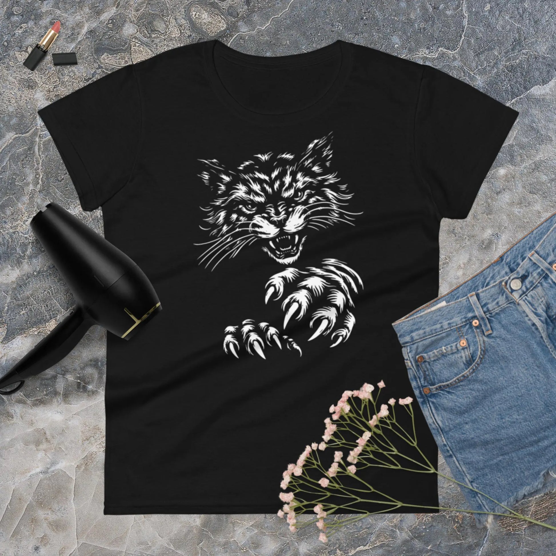 Jungle Cat Women's Fashion Fit t-shirt by BC Ink Works - BC Ink Works