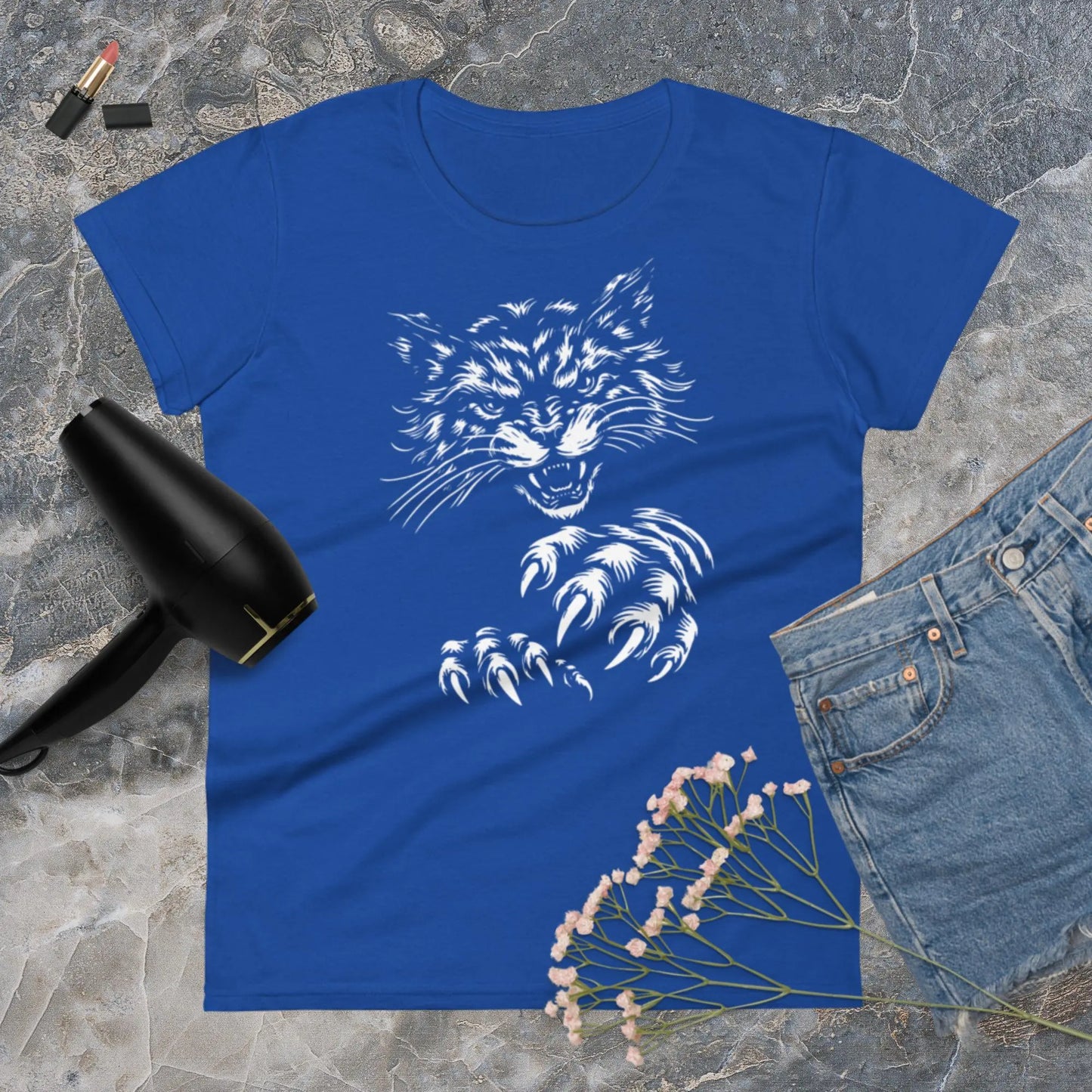 Jungle Cat Women's Fashion Fit t-shirt by BC Ink Works - BC Ink Works