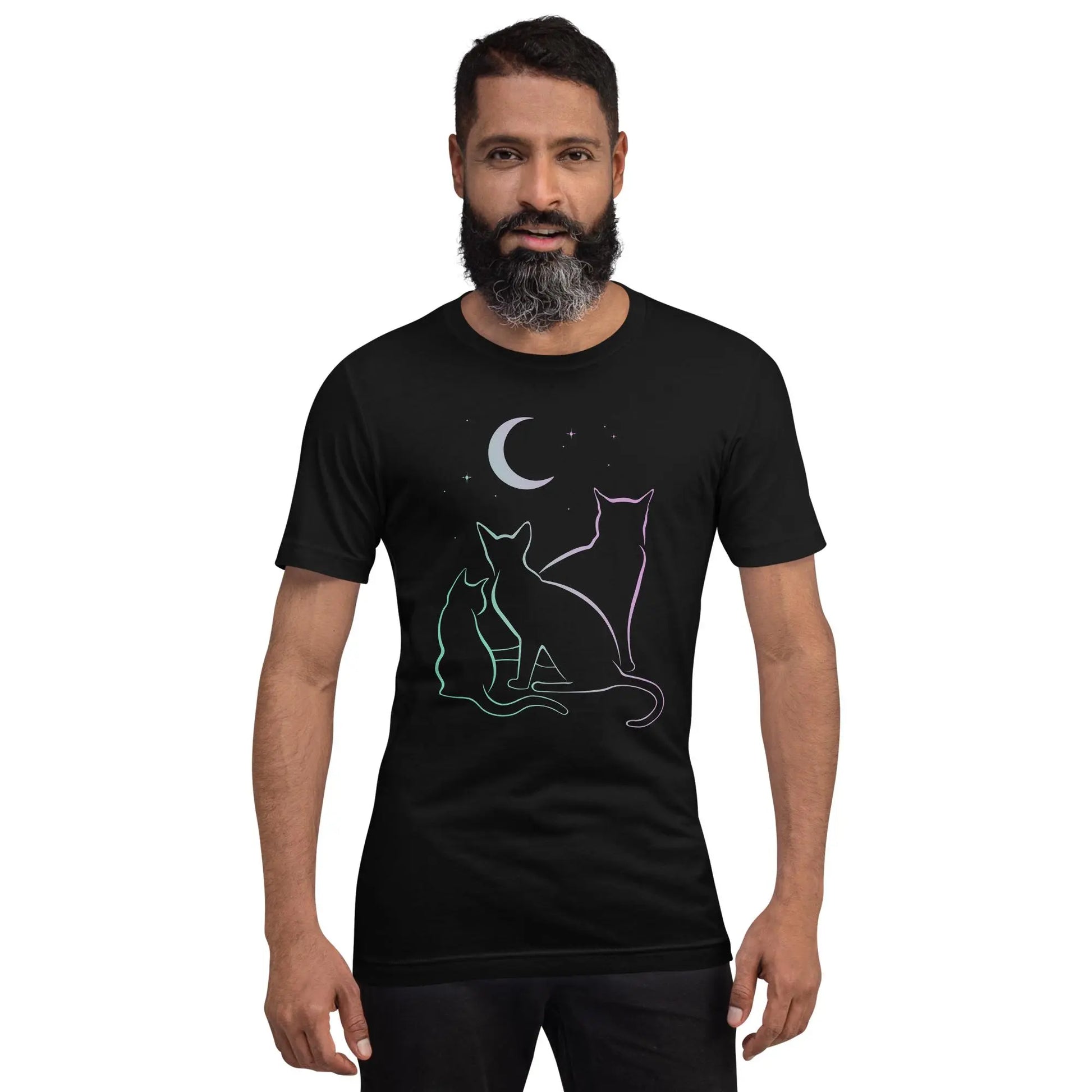 Moon Cats Unisex t-shirt by BC Ink Works - BC Ink Works