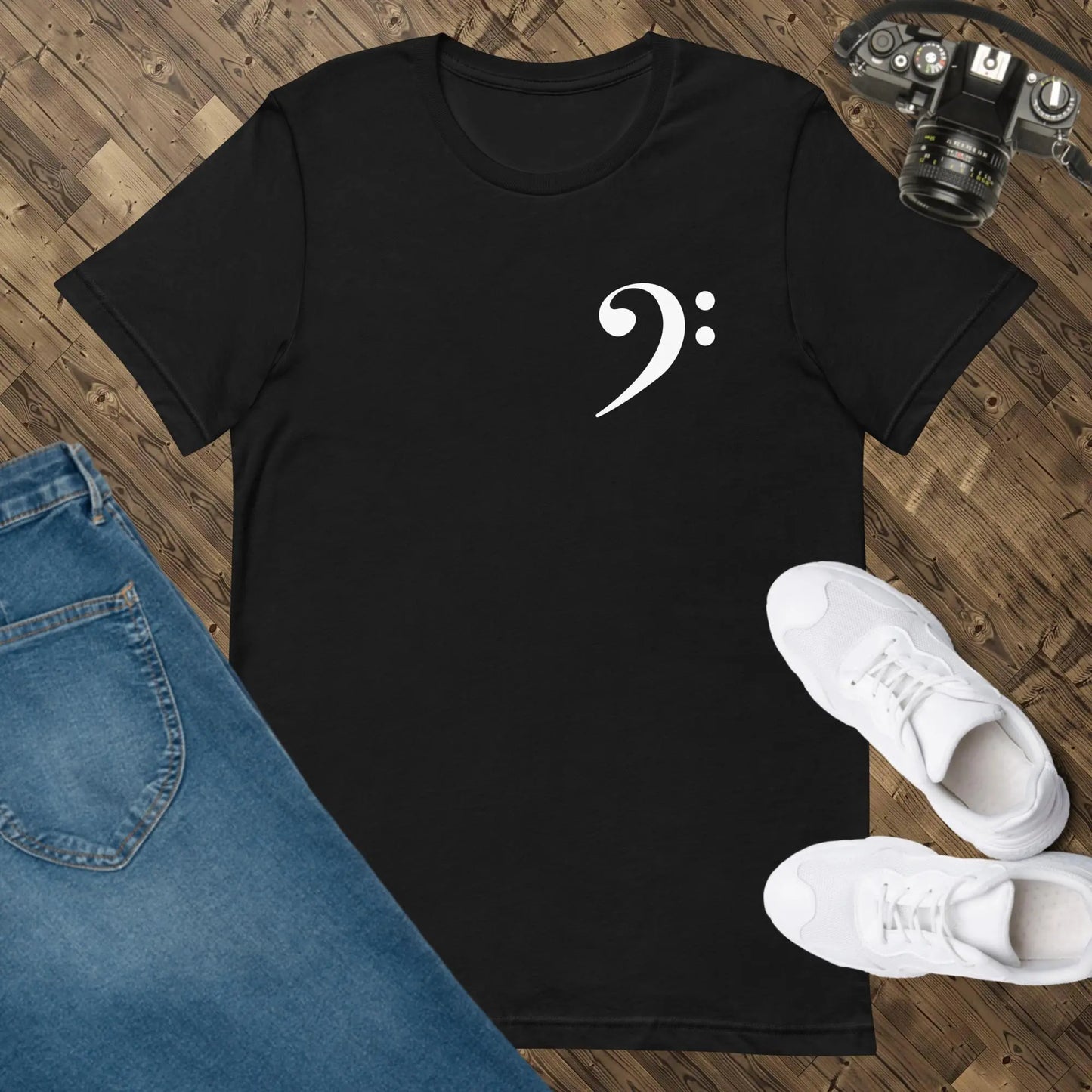 Music Bass Clef Unisex t-shirt by BC Ink Works - BC Ink Works