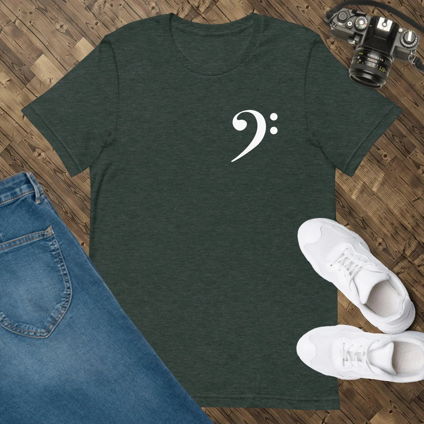 Music Bass Clef Unisex t-shirt by BC Ink Works - BC Ink Works