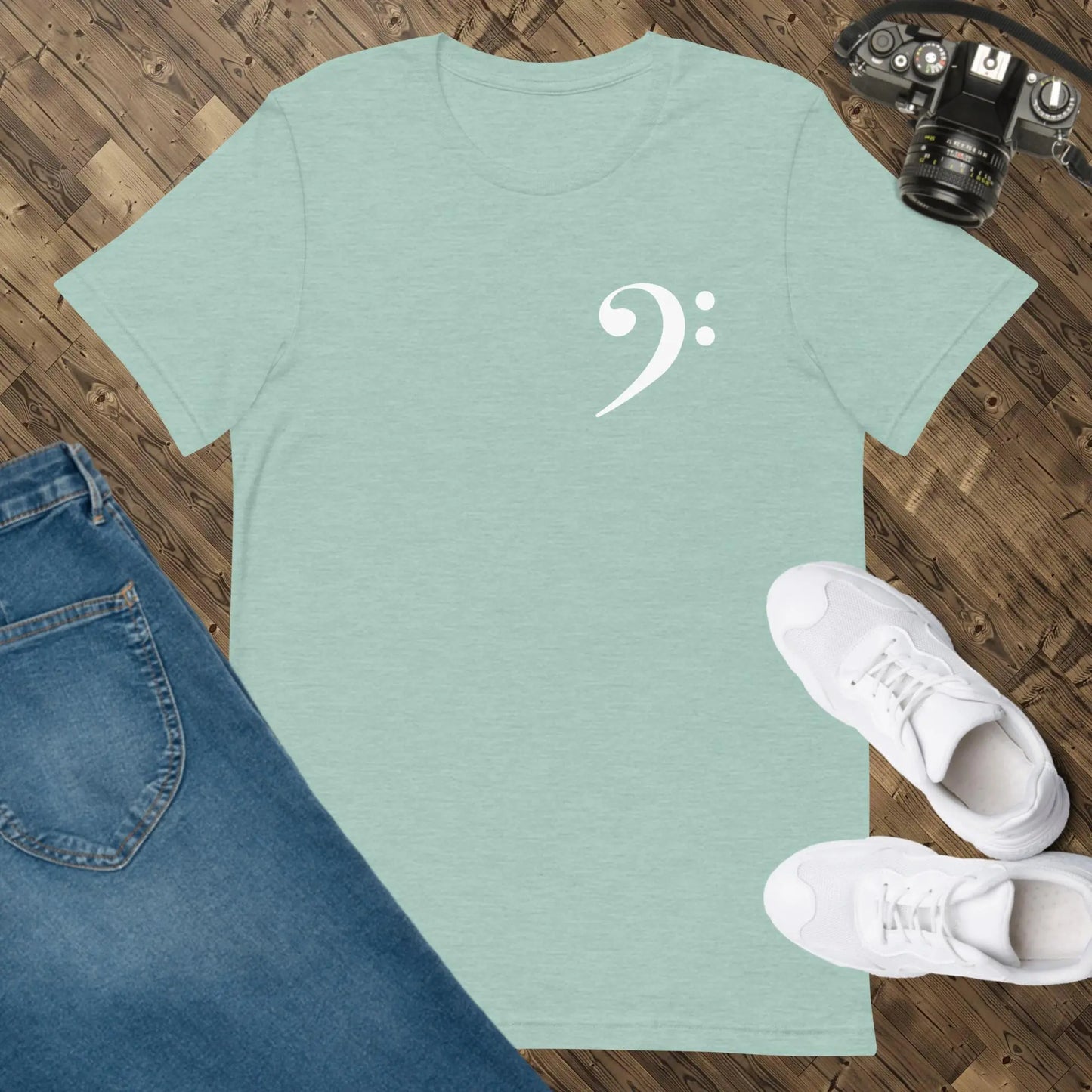 Music Bass Clef Unisex t-shirt by BC Ink Works - BC Ink Works