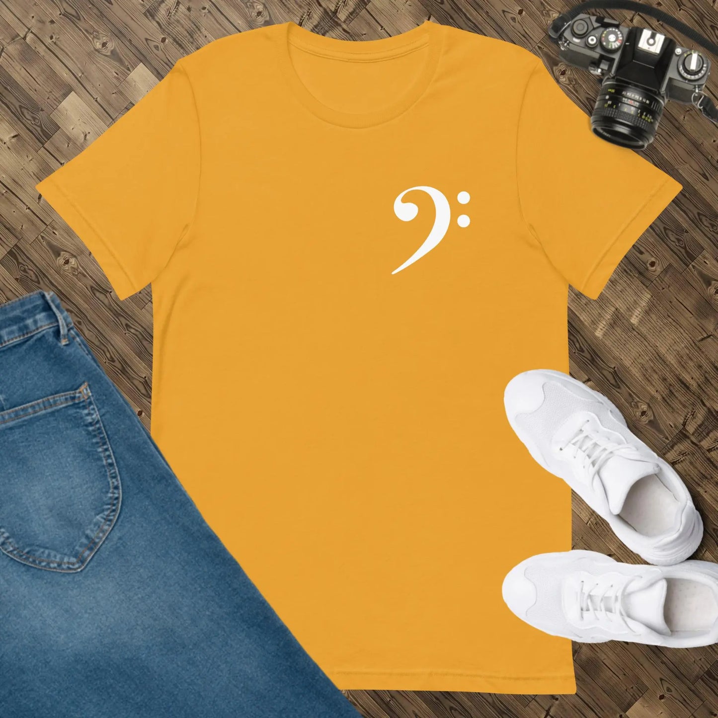 Music Bass Clef Unisex t-shirt by BC Ink Works - BC Ink Works