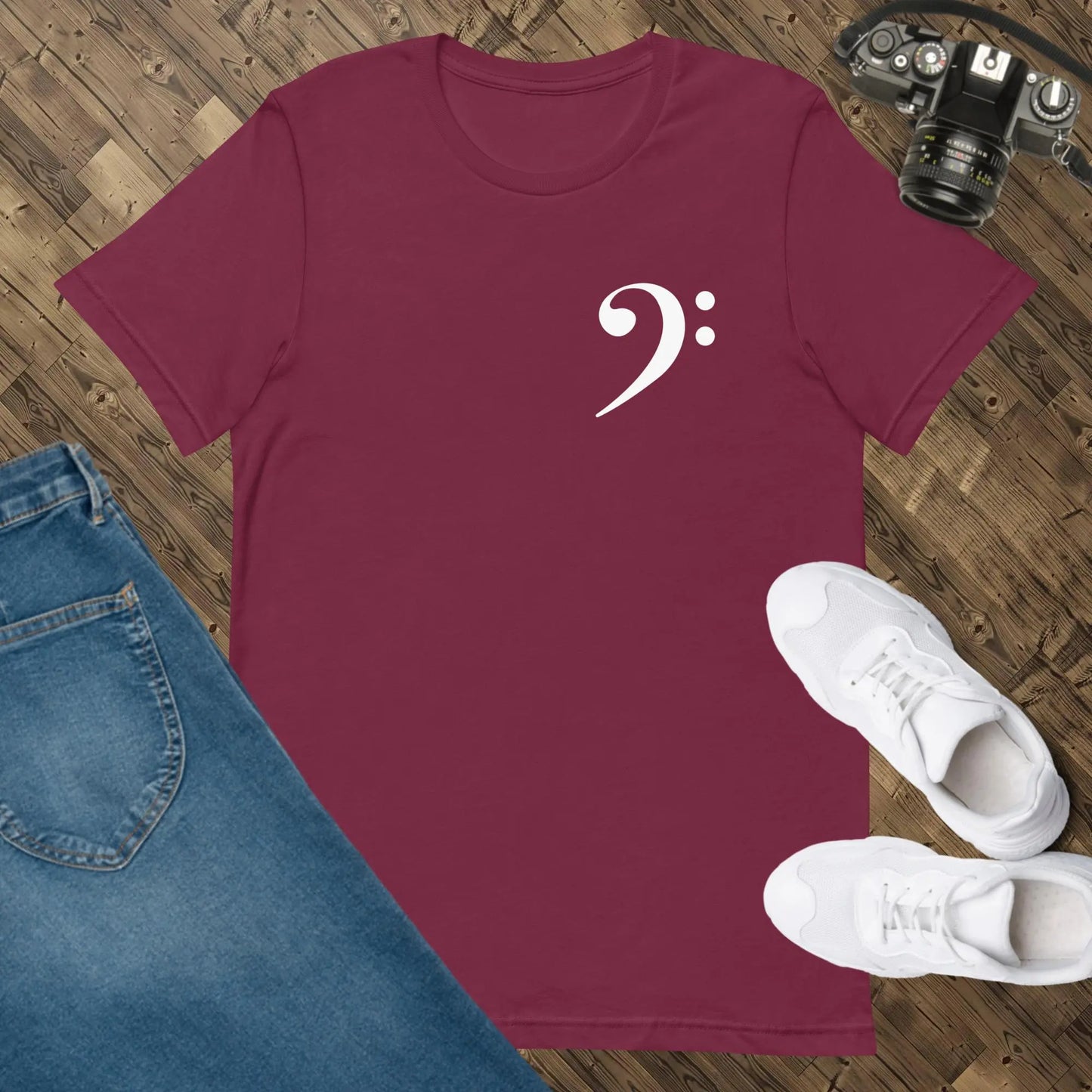 Music Bass Clef Unisex t-shirt by BC Ink Works - BC Ink Works