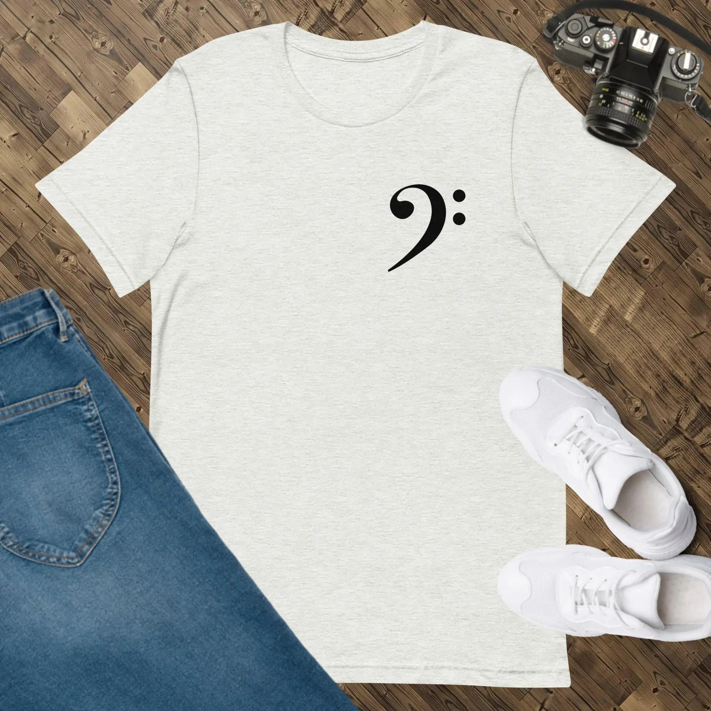 Music Bass Clef Unisex t-shirt by BC Ink Works - BC Ink Works