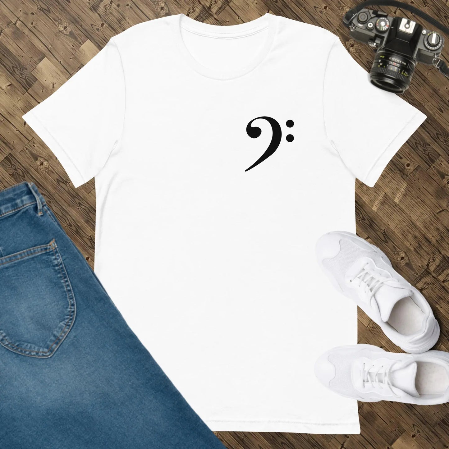 Music Bass Clef Unisex t-shirt by BC Ink Works - BC Ink Works