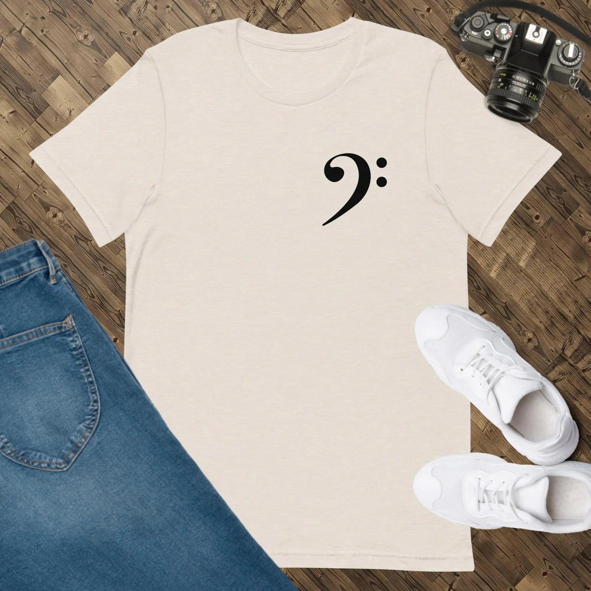 Music Bass Clef Unisex t-shirt by BC Ink Works - BC Ink Works