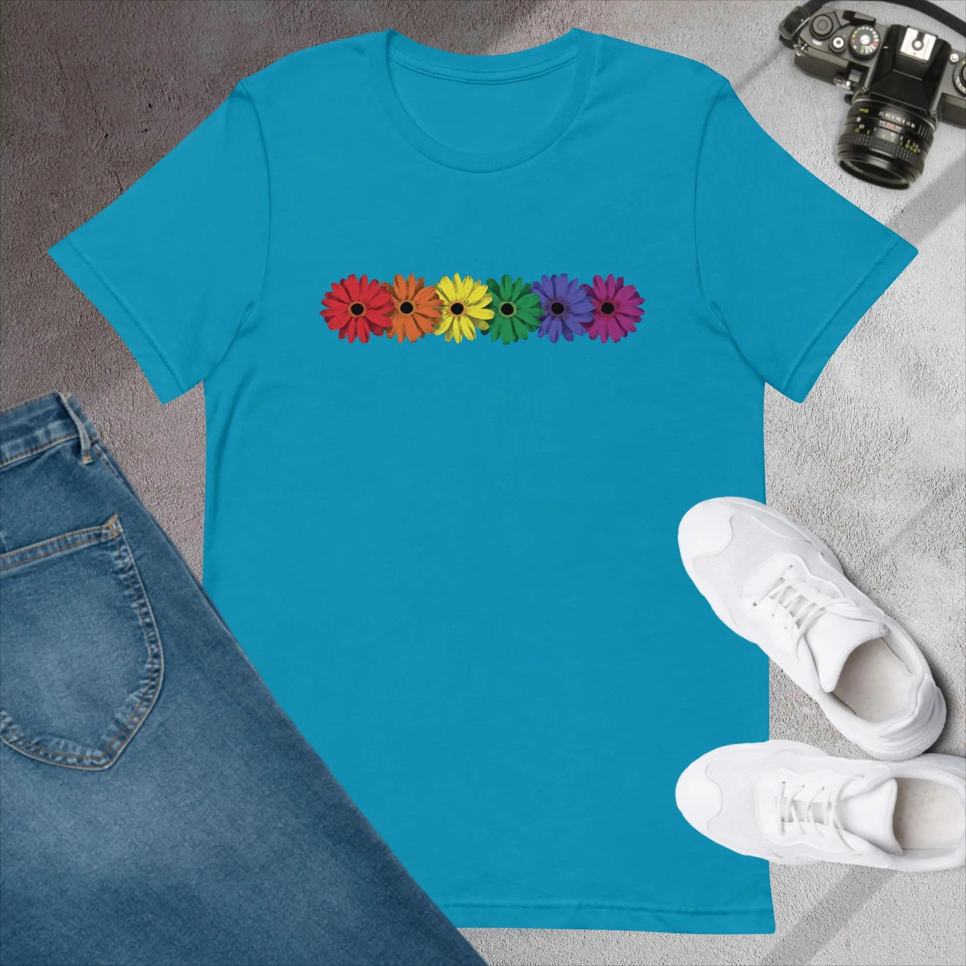 Pride Daisies 2nd edition T-shirt Unisex t-shirt by BC Ink Works - BC Ink Works