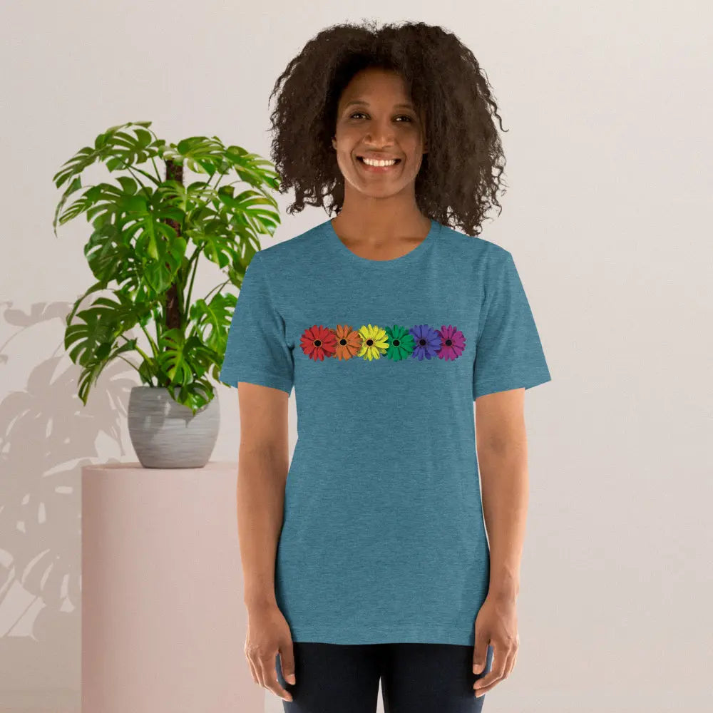 Pride Daisies 2nd edition T-shirt Unisex t-shirt by BC Ink Works - BC Ink Works