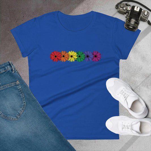 Pride Daisies 2nd edition Woman's Fashion Fit t-shirt by BC Ink Works - BC Ink Works