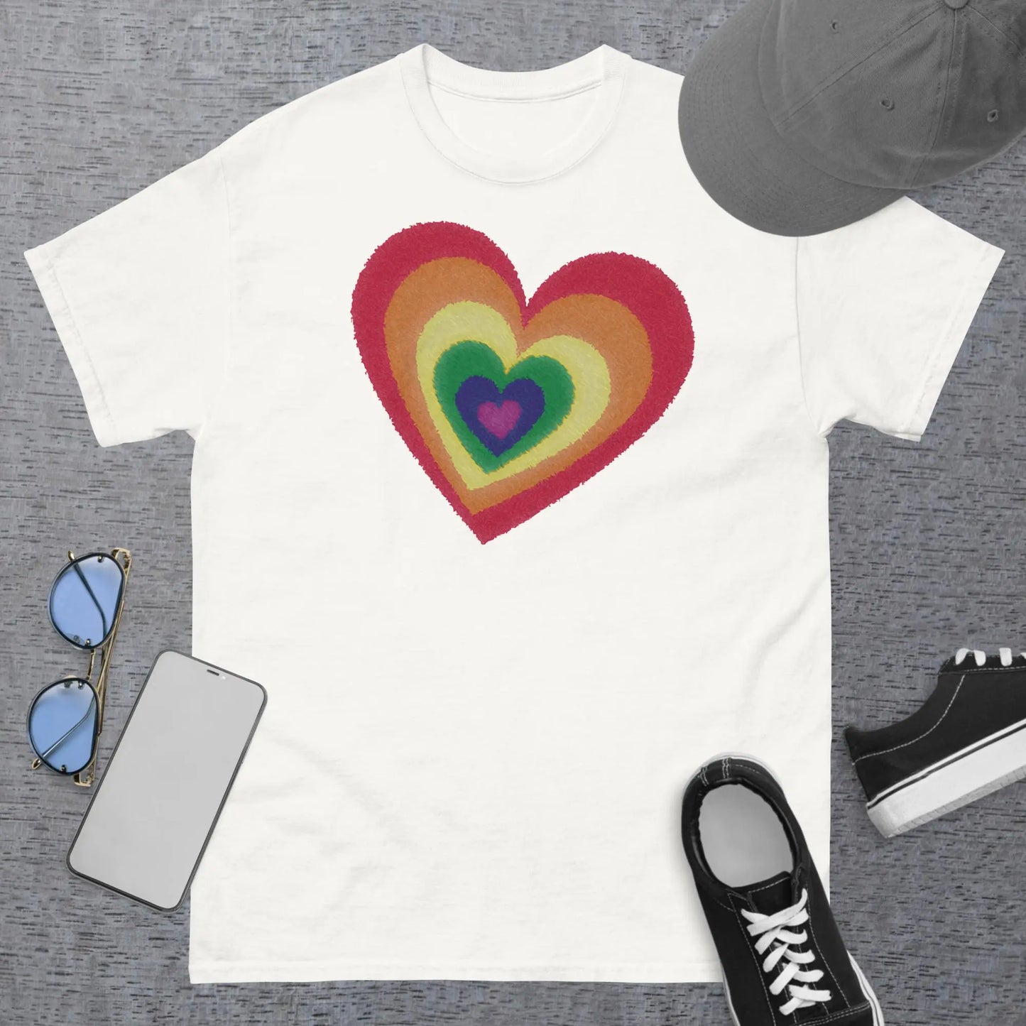 Pride Hearts Men's Classic t-shirt by BC Ink Works - BC Ink Works