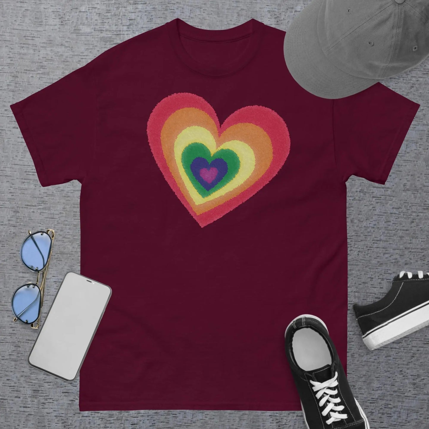 Pride Hearts Men's Classic t-shirt by BC Ink Works - BC Ink Works