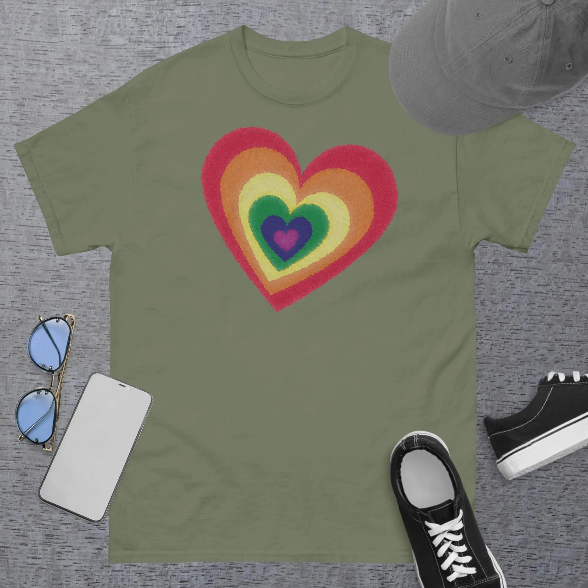 Pride Hearts Men's Classic t-shirt by BC Ink Works - BC Ink Works