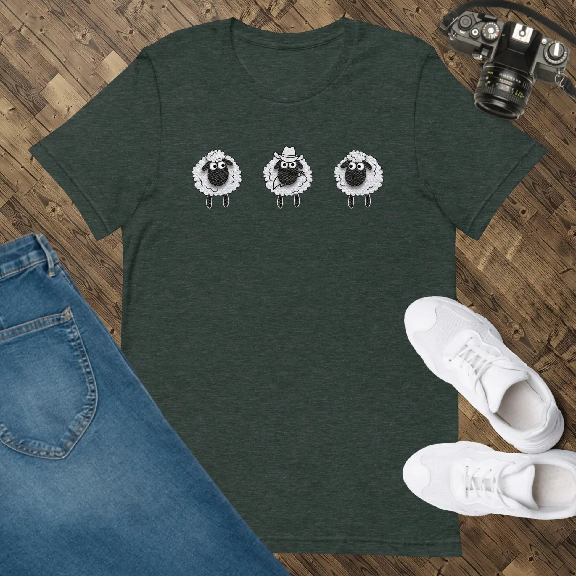 Sheep Cowboy Unisex t-shirt by BC Ink Works - BC Ink Works