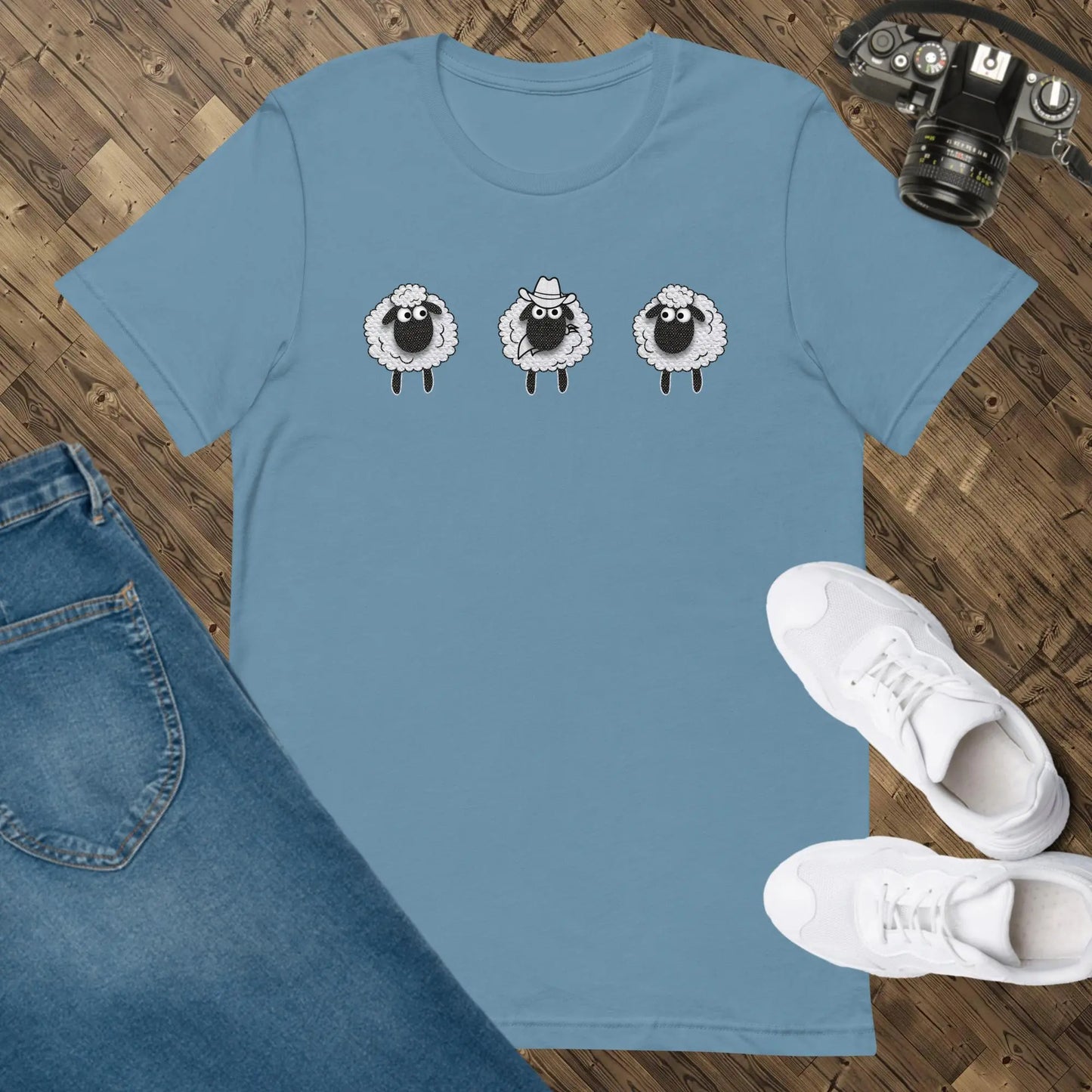 Sheep Cowboy Unisex t-shirt by BC Ink Works - BC Ink Works