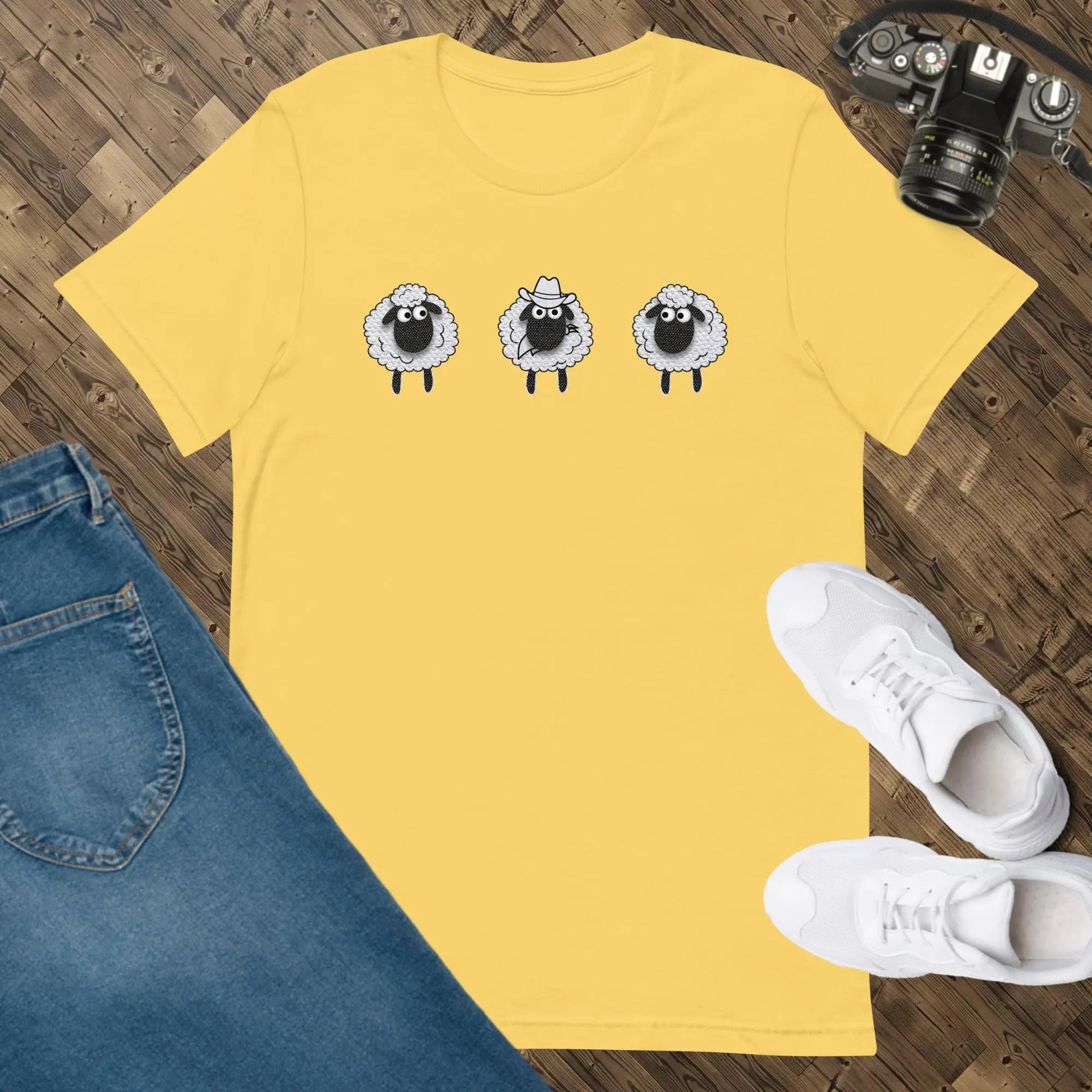 Sheep Cowboy Unisex t-shirt by BC Ink Works - BC Ink Works