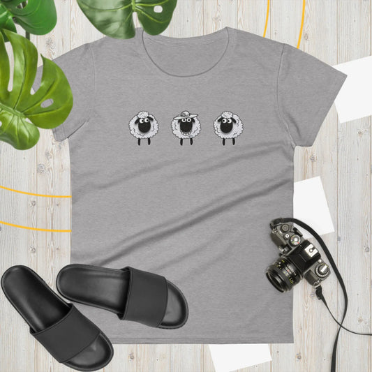 Sheep Lady Women's Fashion Fit t-shirt by BC Ink Works - BC Ink Works