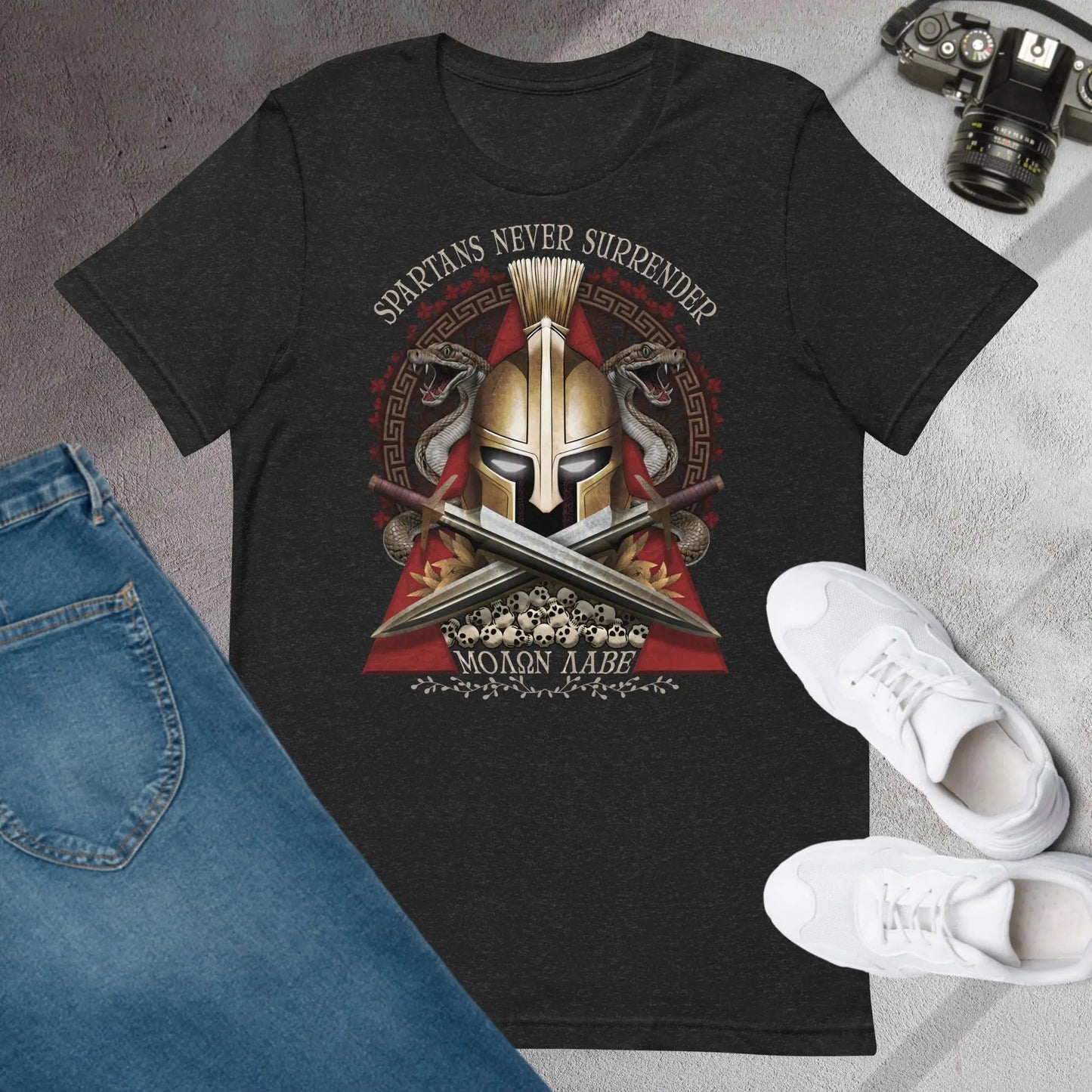 Spartans Never Surrender Unisex t-shirt by BC Ink Works - BC Ink Works