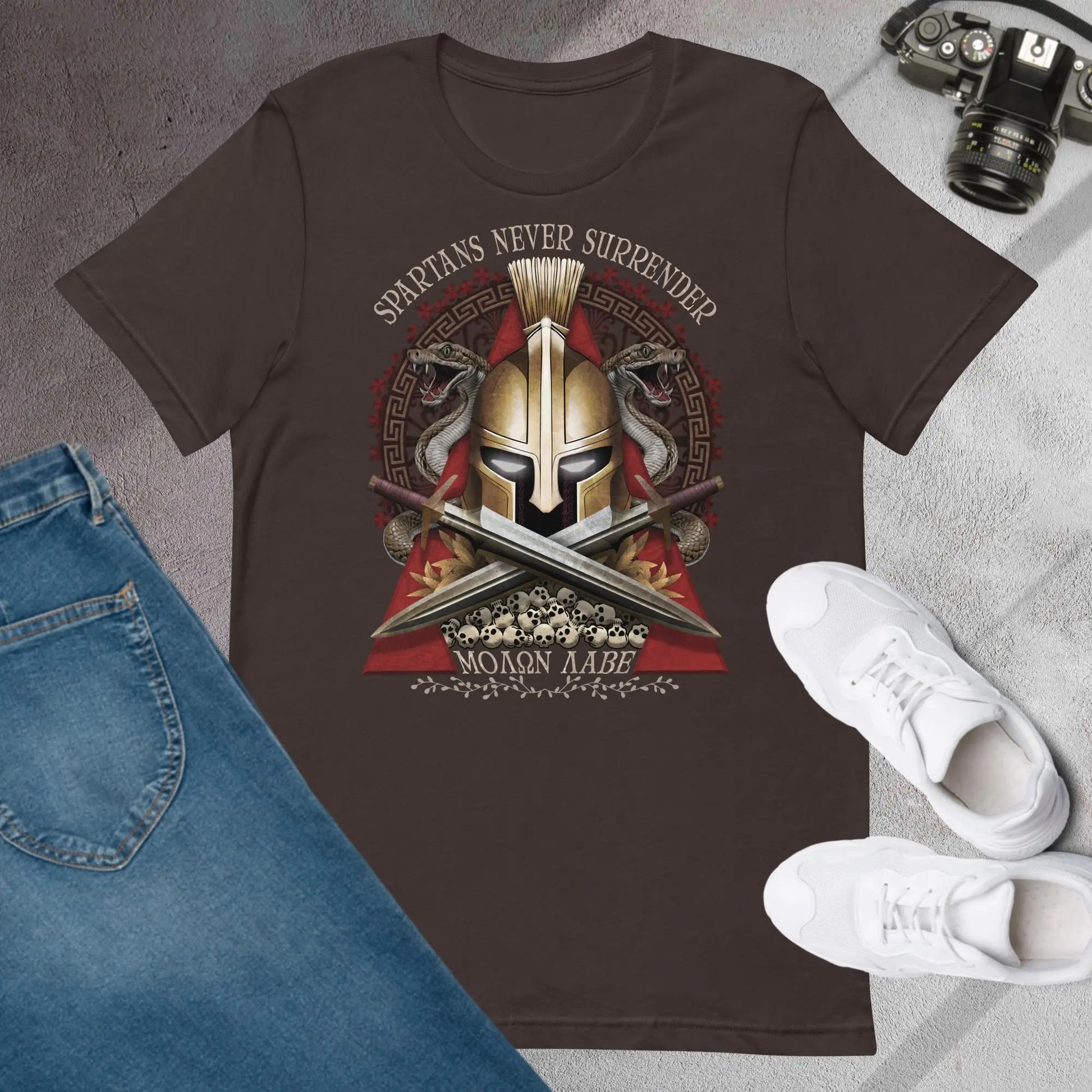 Spartans Never Surrender Unisex t-shirt by BC Ink Works - BC Ink Works