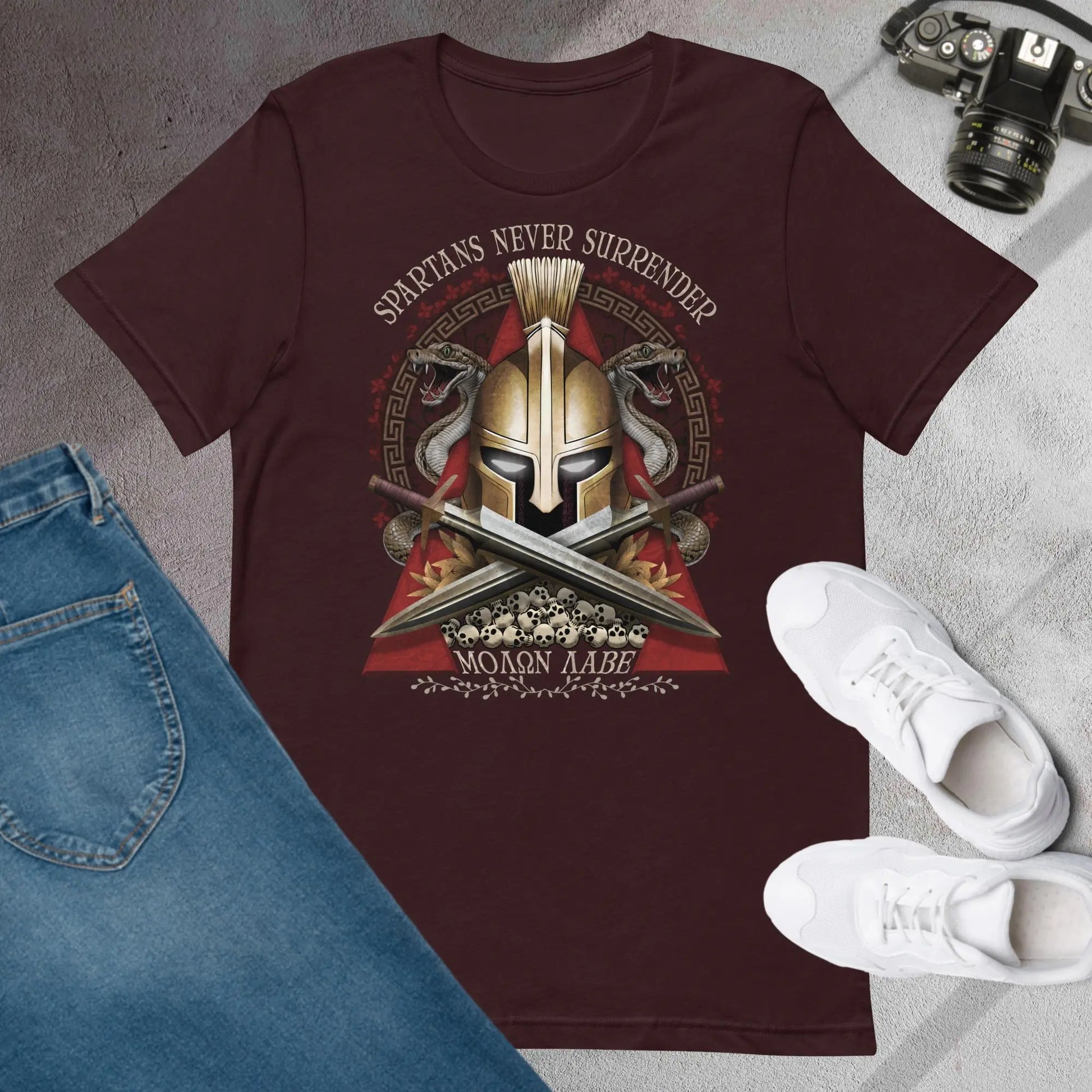 Spartans Never Surrender Unisex t-shirt by BC Ink Works - BC Ink Works