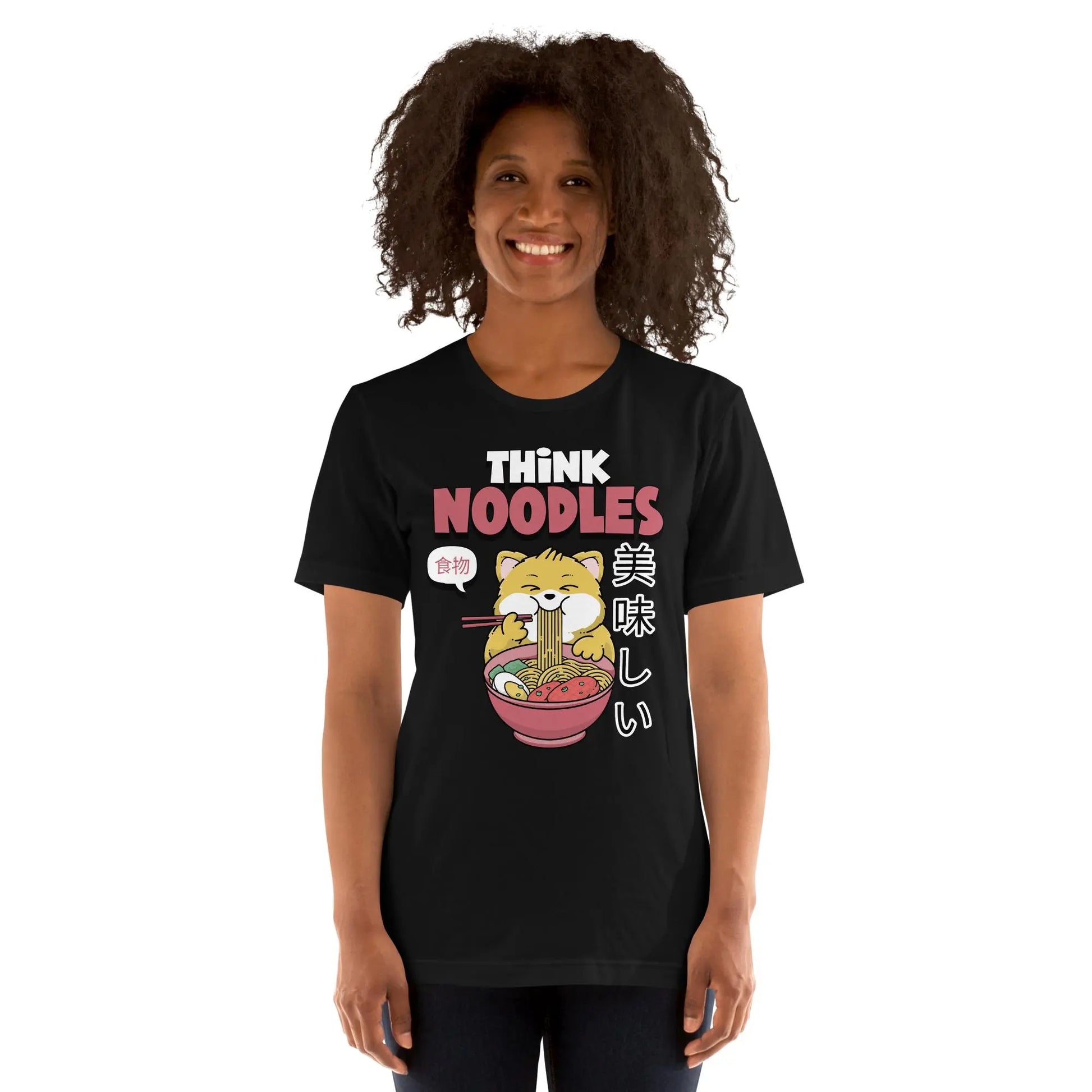 Think Noodles Cat Unisex t-shirt by BC Ink Works - BC Ink Works