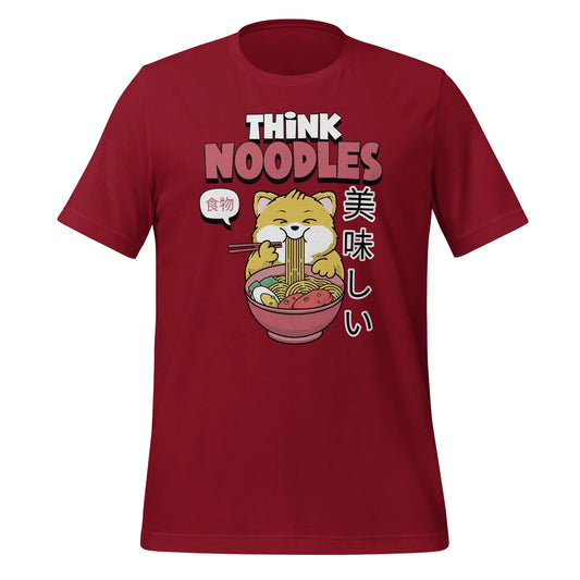 Think Noodles Cat Unisex t-shirt by BC Ink Works - BC Ink Works